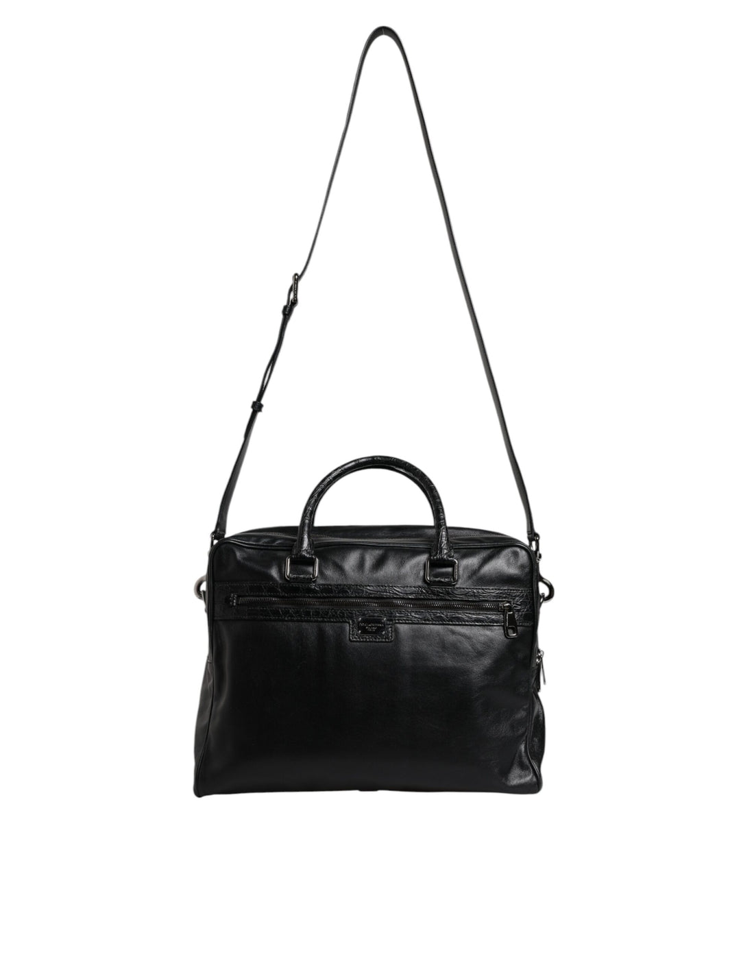 Dolce &amp;amp; Gabbana svart läderväska med axelrem