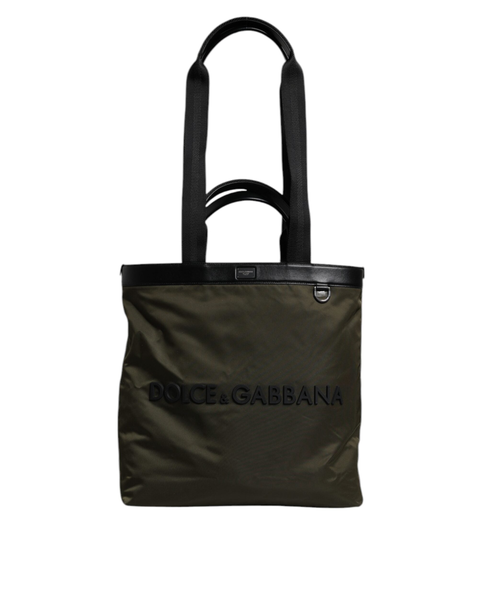 Dolce &amp;amp; Gabbana Militärgrön Nylonväska med Axelrem
