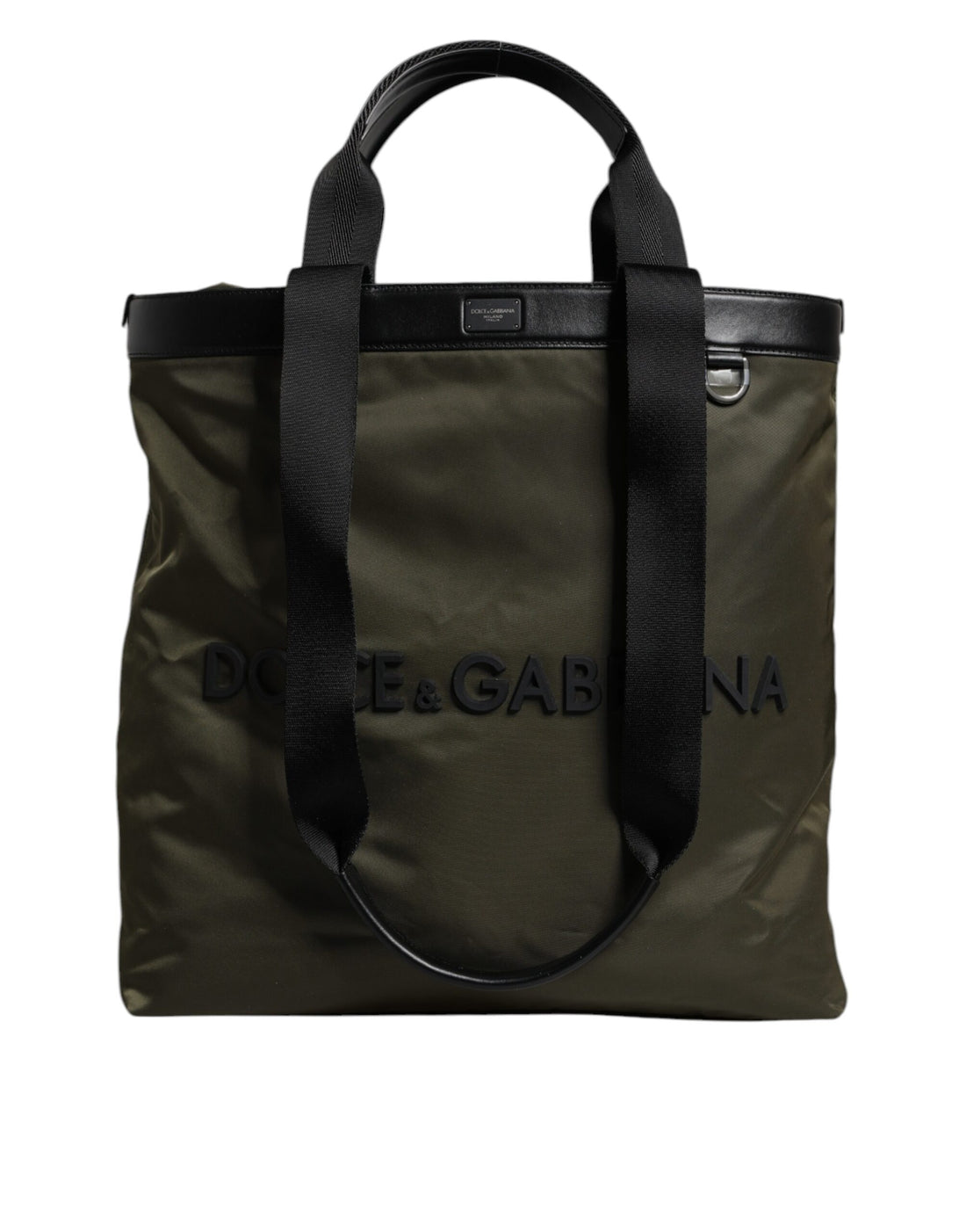 Dolce &amp;amp; Gabbana Militärgrön Nylonväska med Axelrem