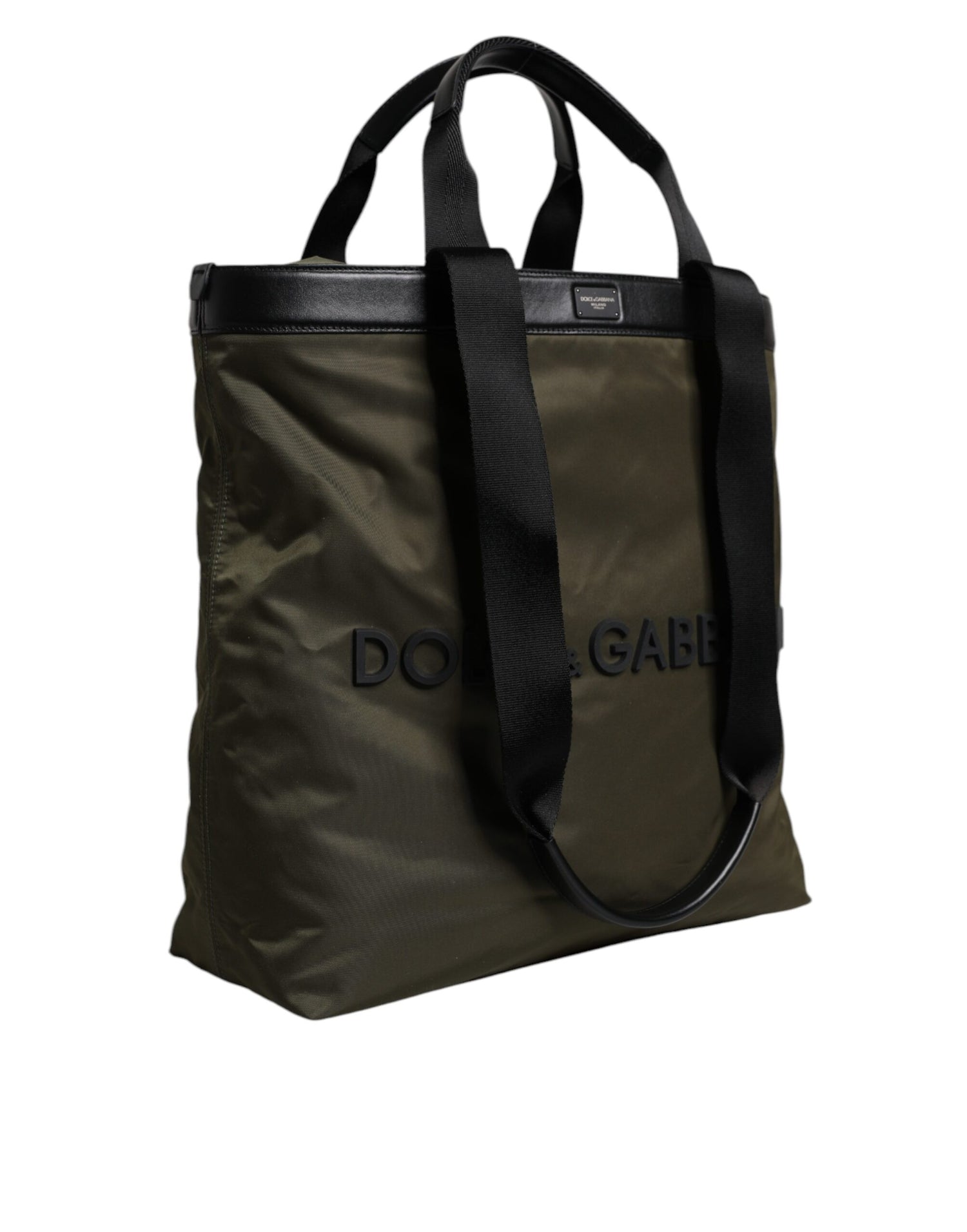 Dolce &amp;amp; Gabbana Militärgrön Nylonväska med Axelrem