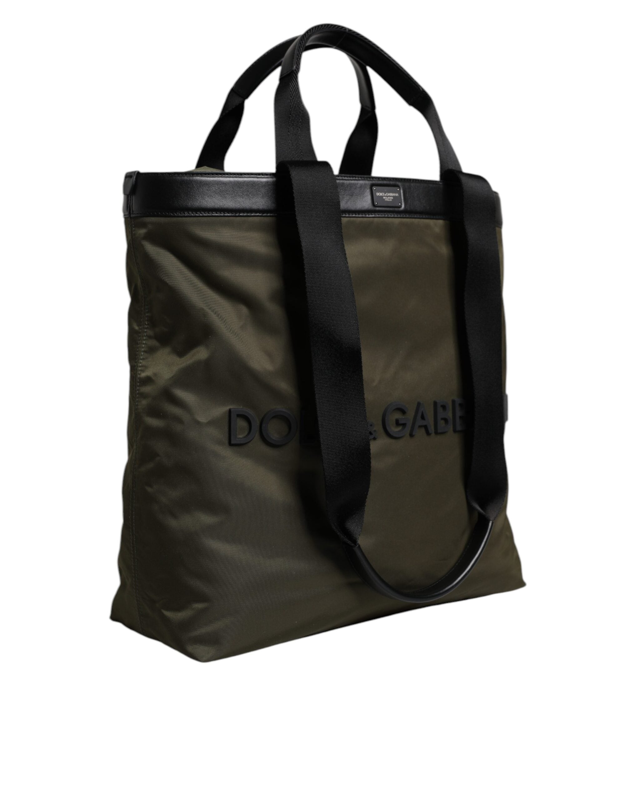 Dolce &amp;amp; Gabbana Militärgrön Nylonväska med Axelrem