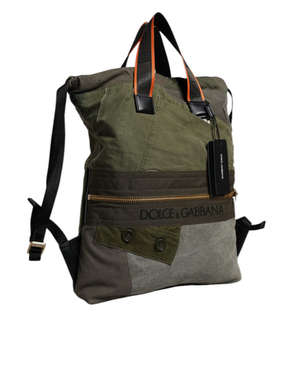 Dolce &amp;amp; Gabbana Militärgrön Patchwork Ryggsäck