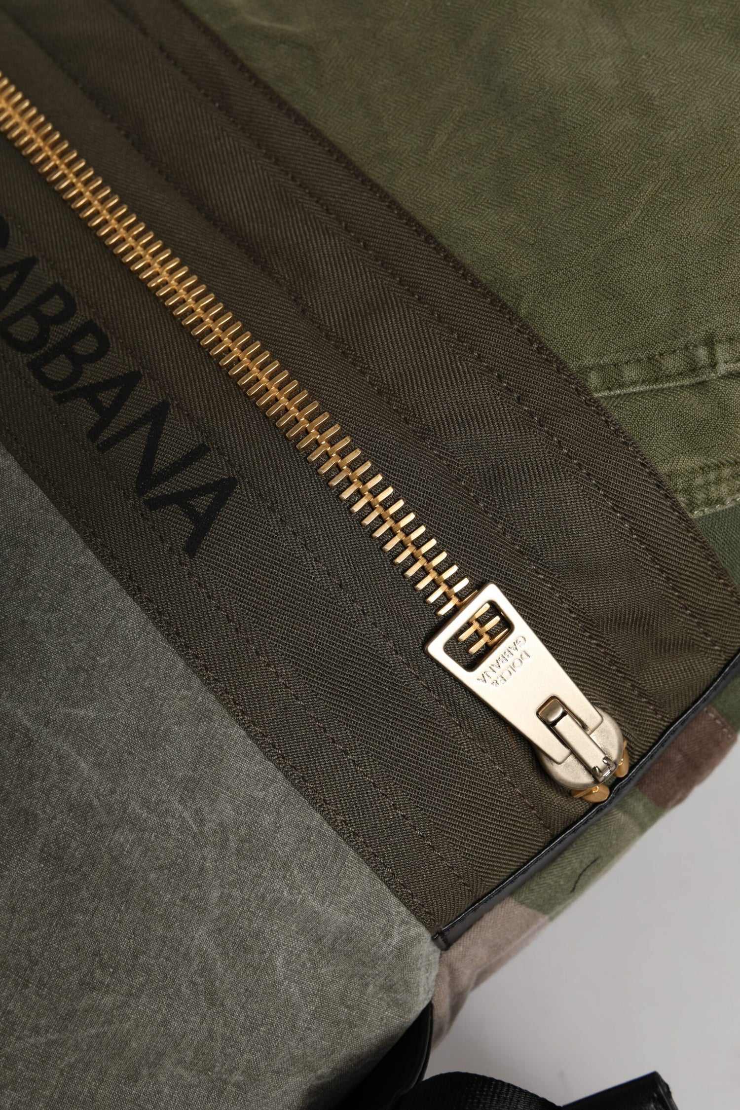 Dolce &amp;amp; Gabbana Militärgrön Patchwork Ryggsäck
