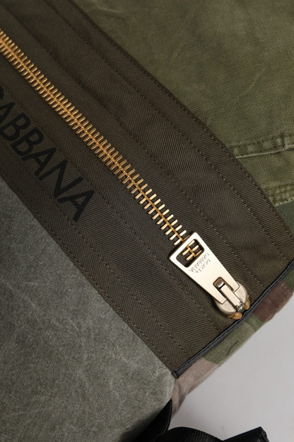 Dolce &amp;amp; Gabbana Militärgrön Patchwork Ryggsäck
