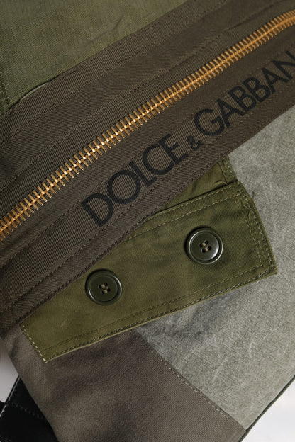 Dolce &amp;amp; Gabbana Militärgrön Patchwork Ryggsäck