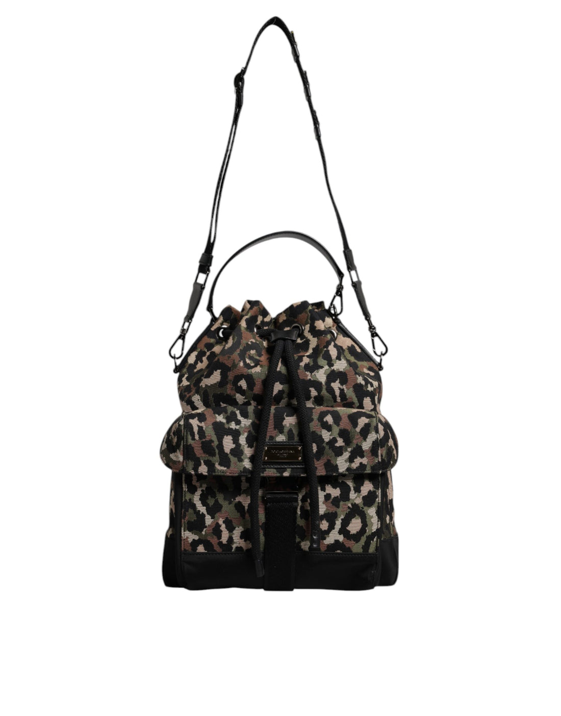 Dolce &amp;amp; Gabbana Flerfärgad Leopardfärgad Bomulls Axelremsväska