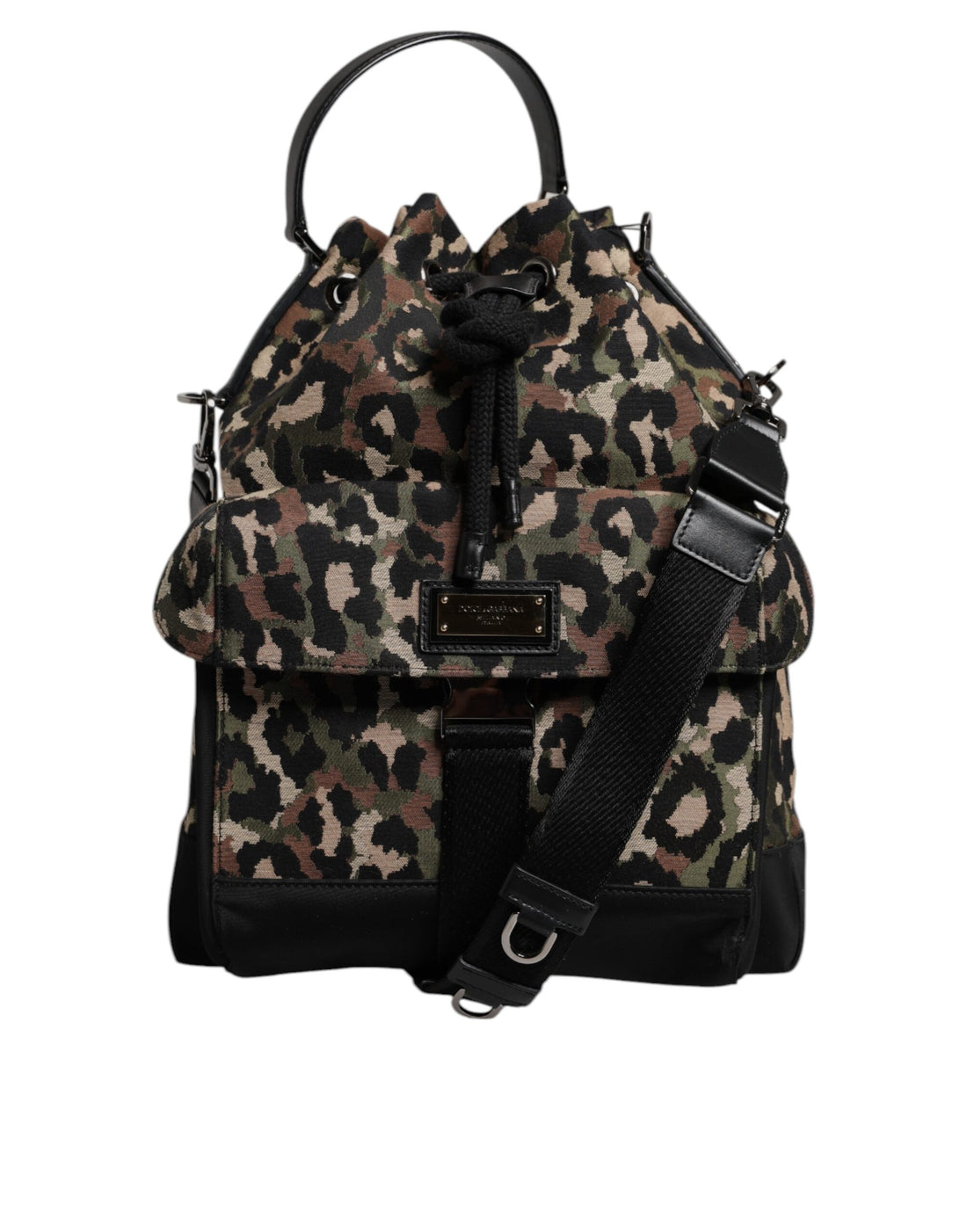 Dolce &amp;amp; Gabbana Flerfärgad Leopardfärgad Bomulls Axelremsväska