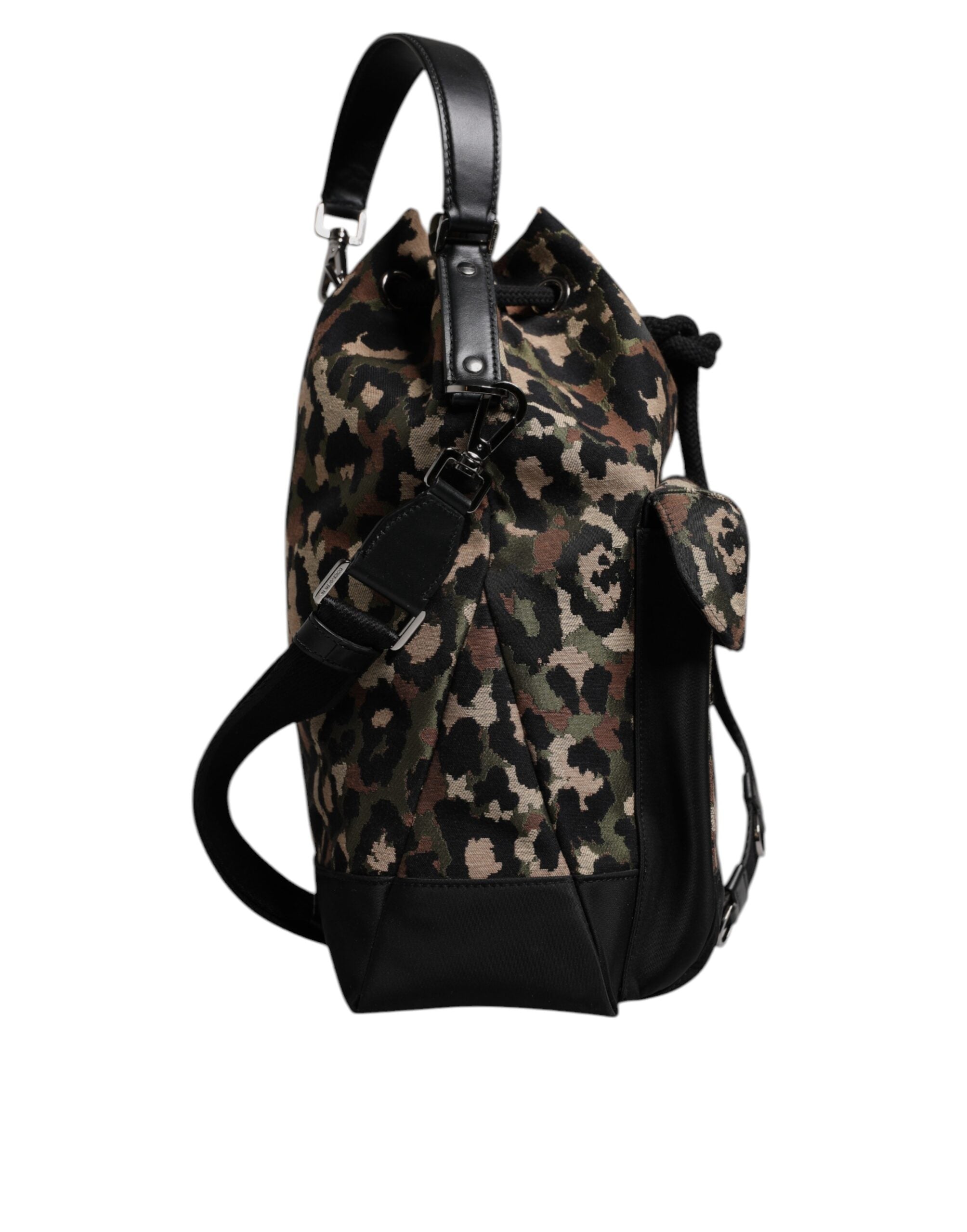 Dolce &amp;amp; Gabbana Flerfärgad Leopardfärgad Bomulls Axelremsväska