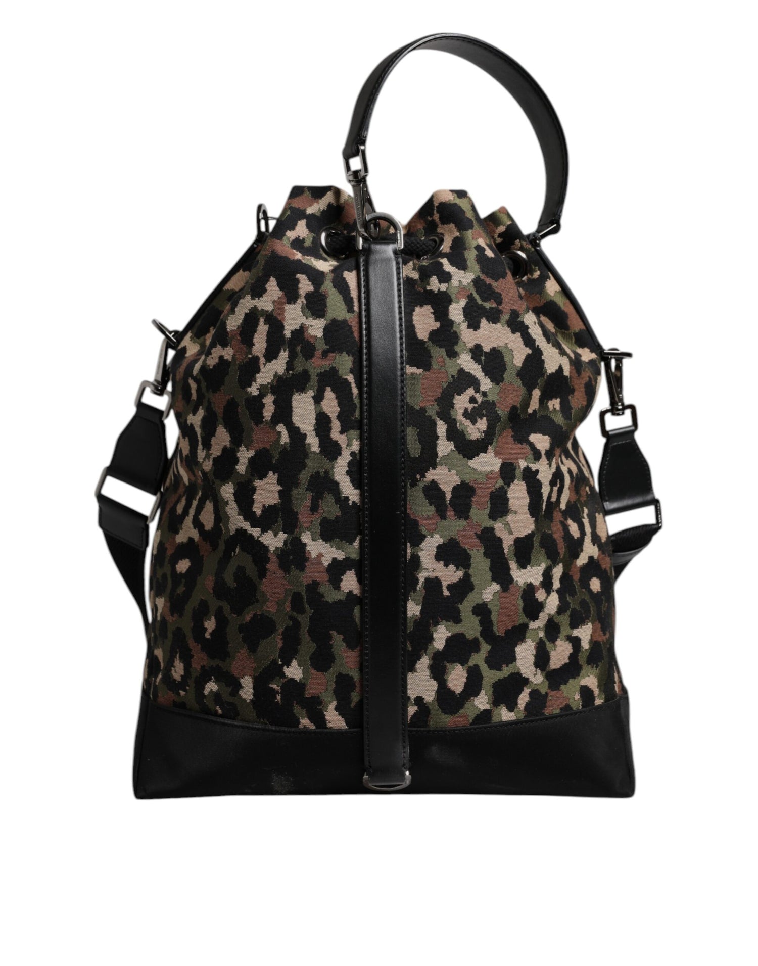 Dolce &amp;amp; Gabbana Flerfärgad Leopardfärgad Bomulls Axelremsväska