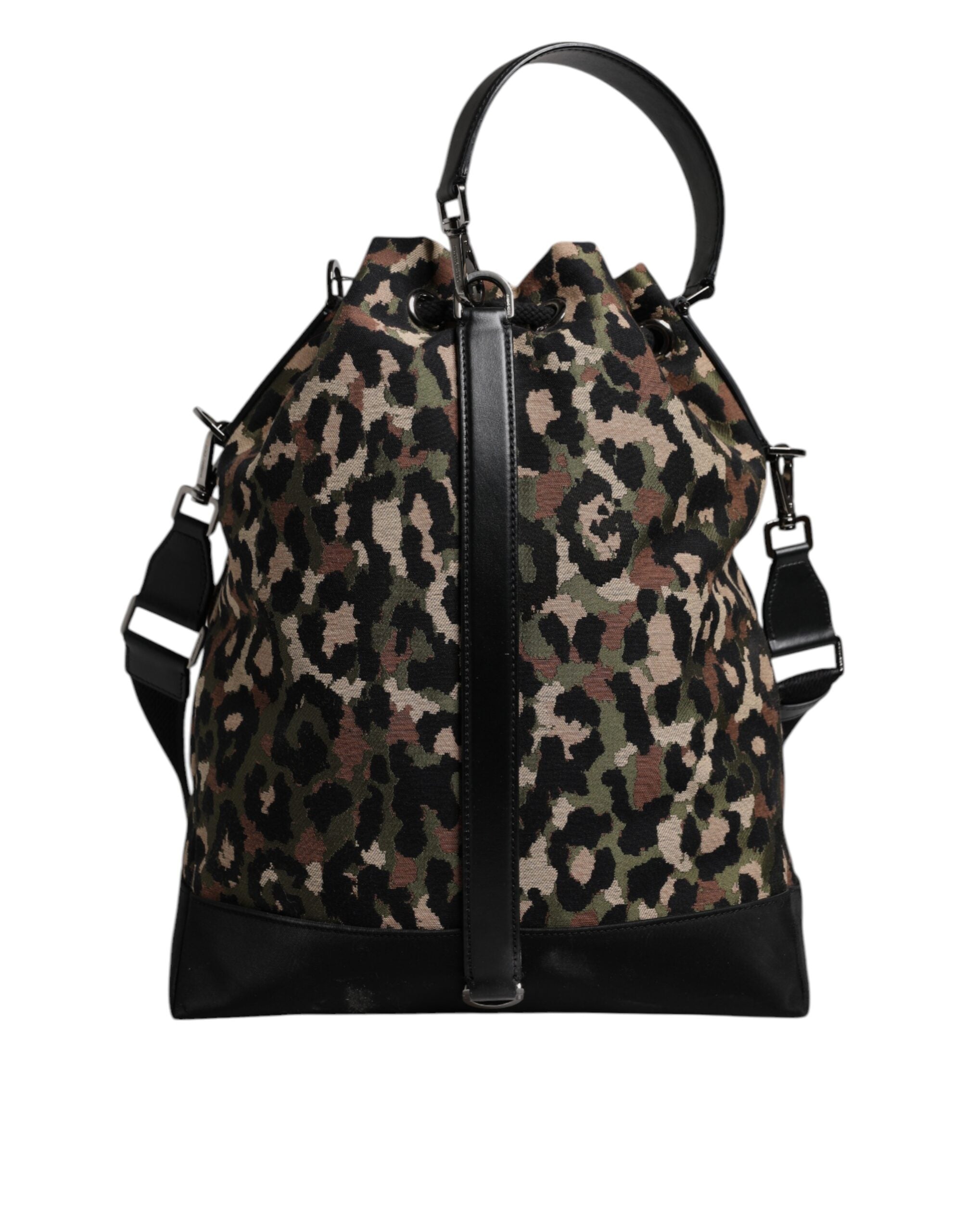 Dolce &amp;amp; Gabbana Flerfärgad Leopardfärgad Bomulls Axelremsväska