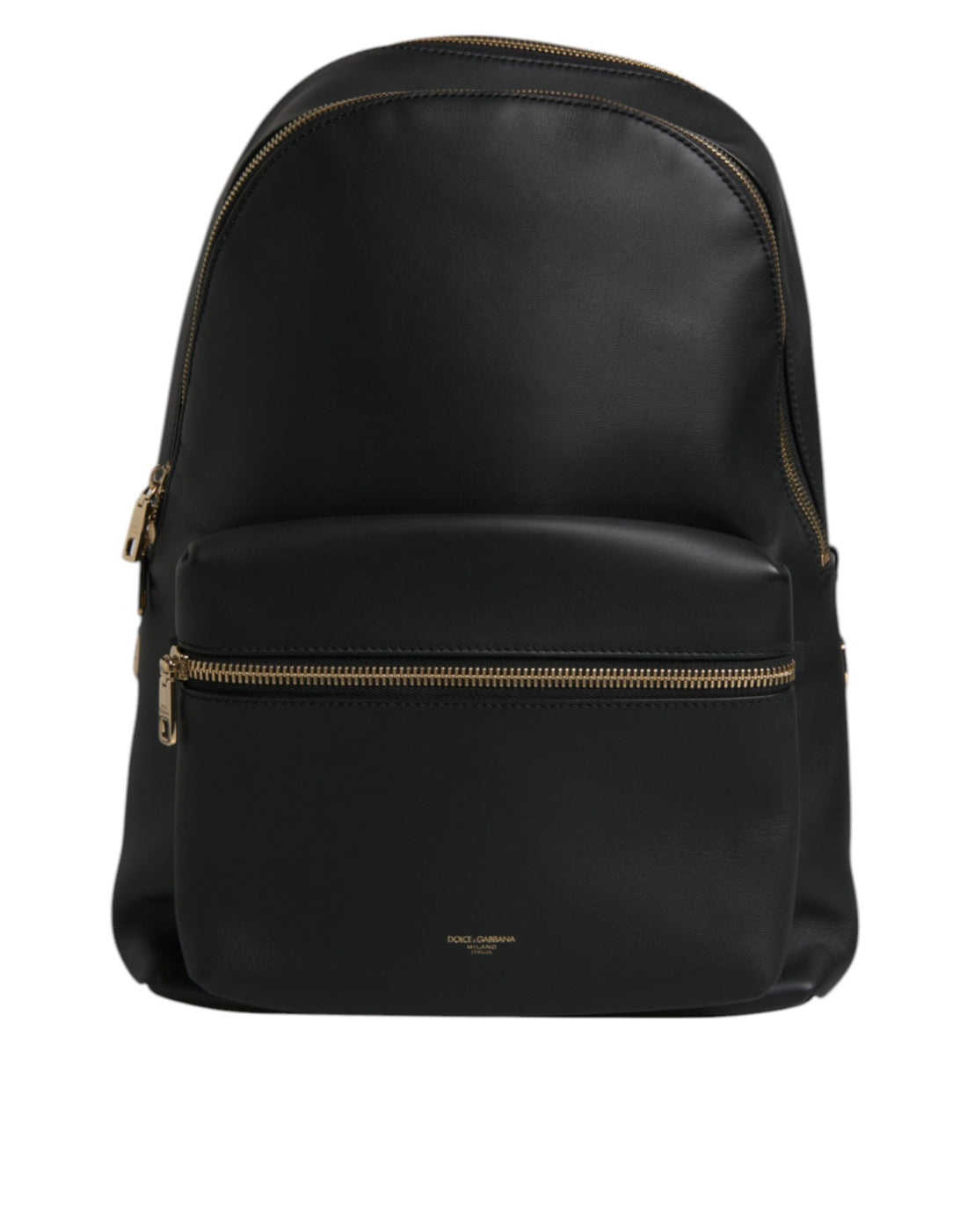 Dolce &amp;amp; Gabbana svart DG läderryggsäck med logotyptryck