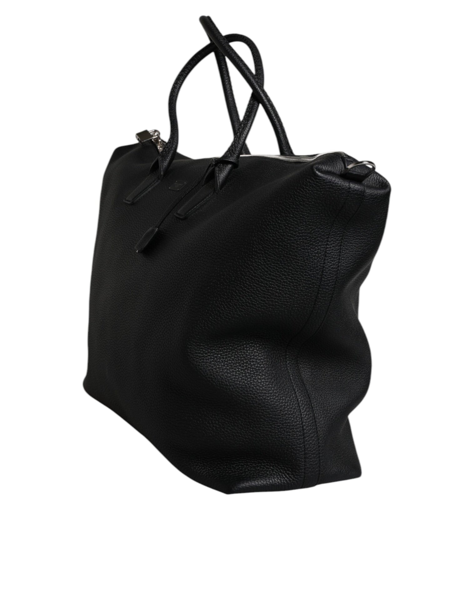 Dolce &amp;amp; Gabbana svart duffelväska i kalvskinn och läder