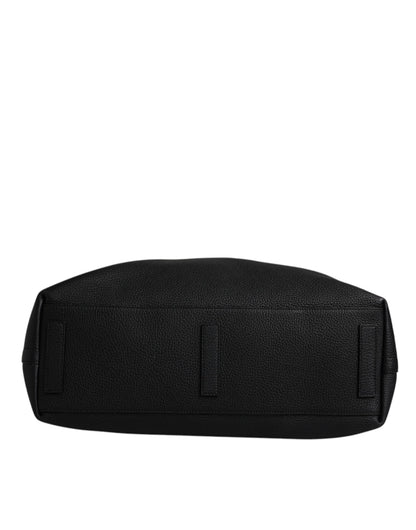 Dolce &amp;amp; Gabbana svart duffelväska i kalvskinn och läder