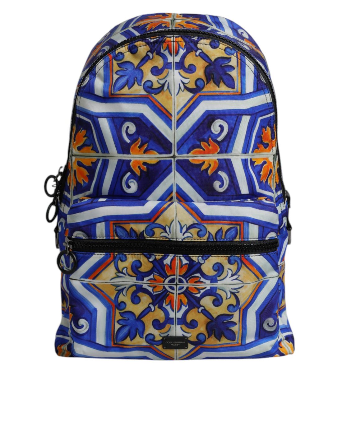 Dolce &amp;amp; Gabbana flerfärgad majolica-tryck nylonryggsäck
