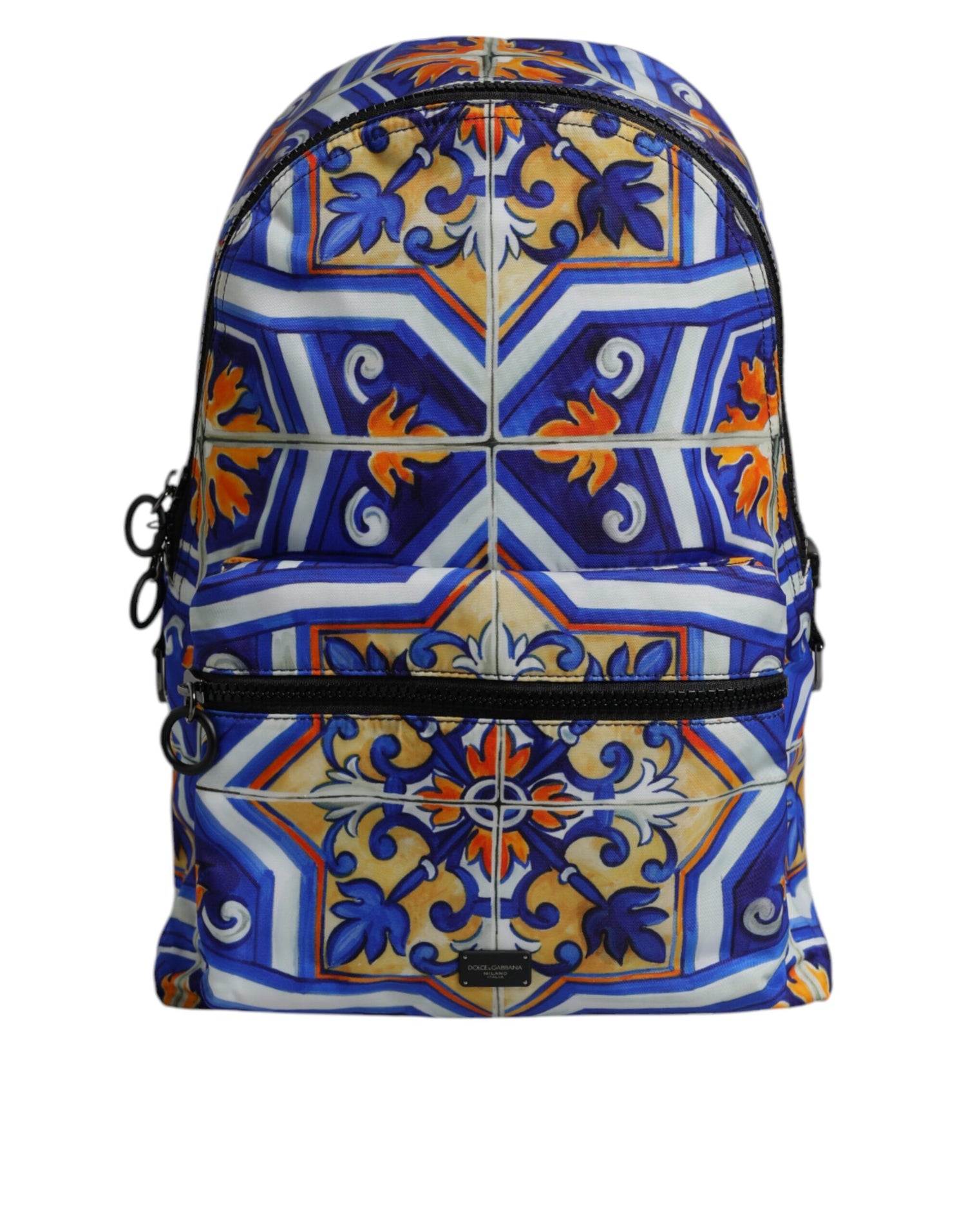 Dolce &amp;amp; Gabbana flerfärgad majolica-tryck nylonryggsäck
