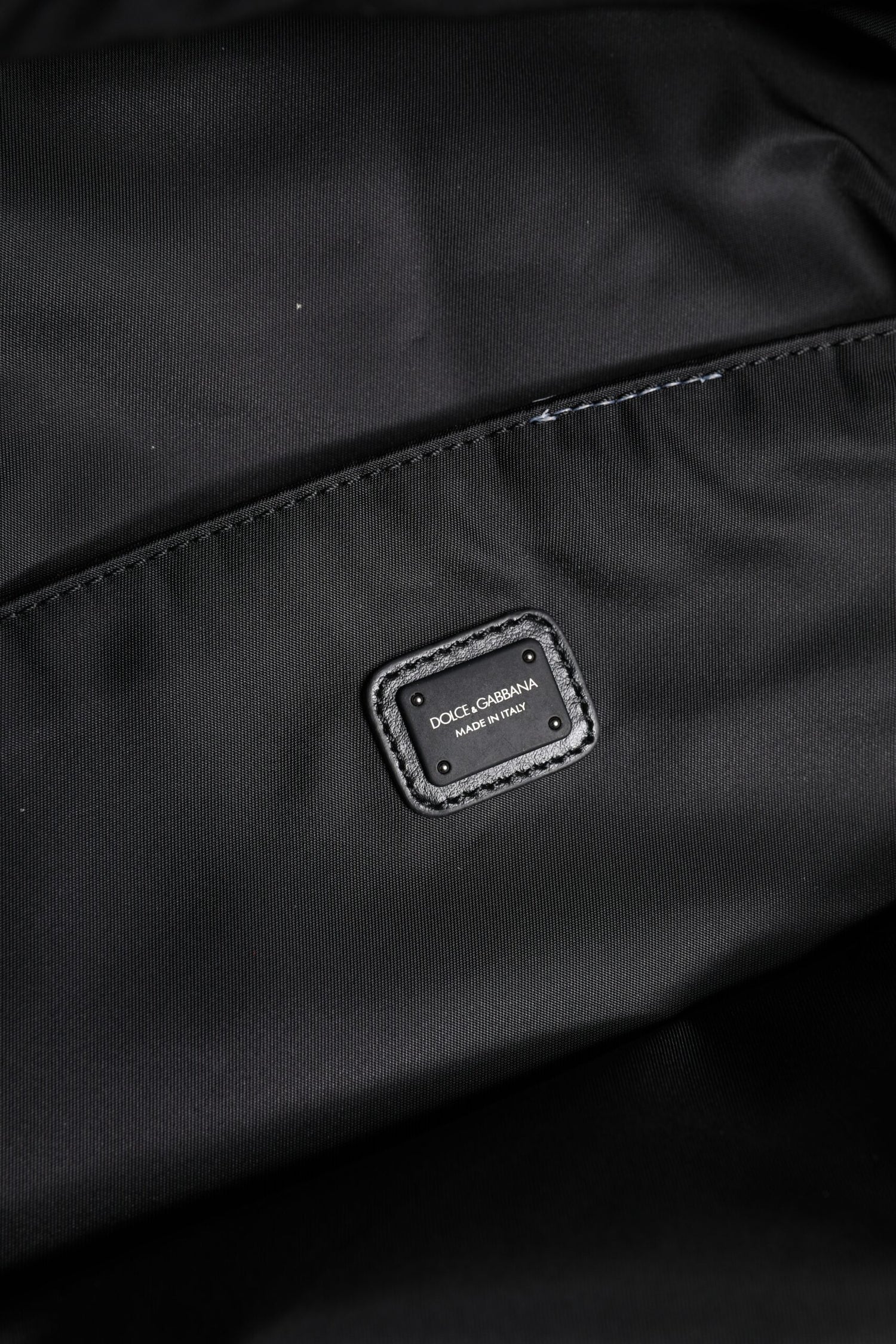 Dolce &amp;amp; Gabbana Svart Logotyptejp Polyamid Skolryggsäck