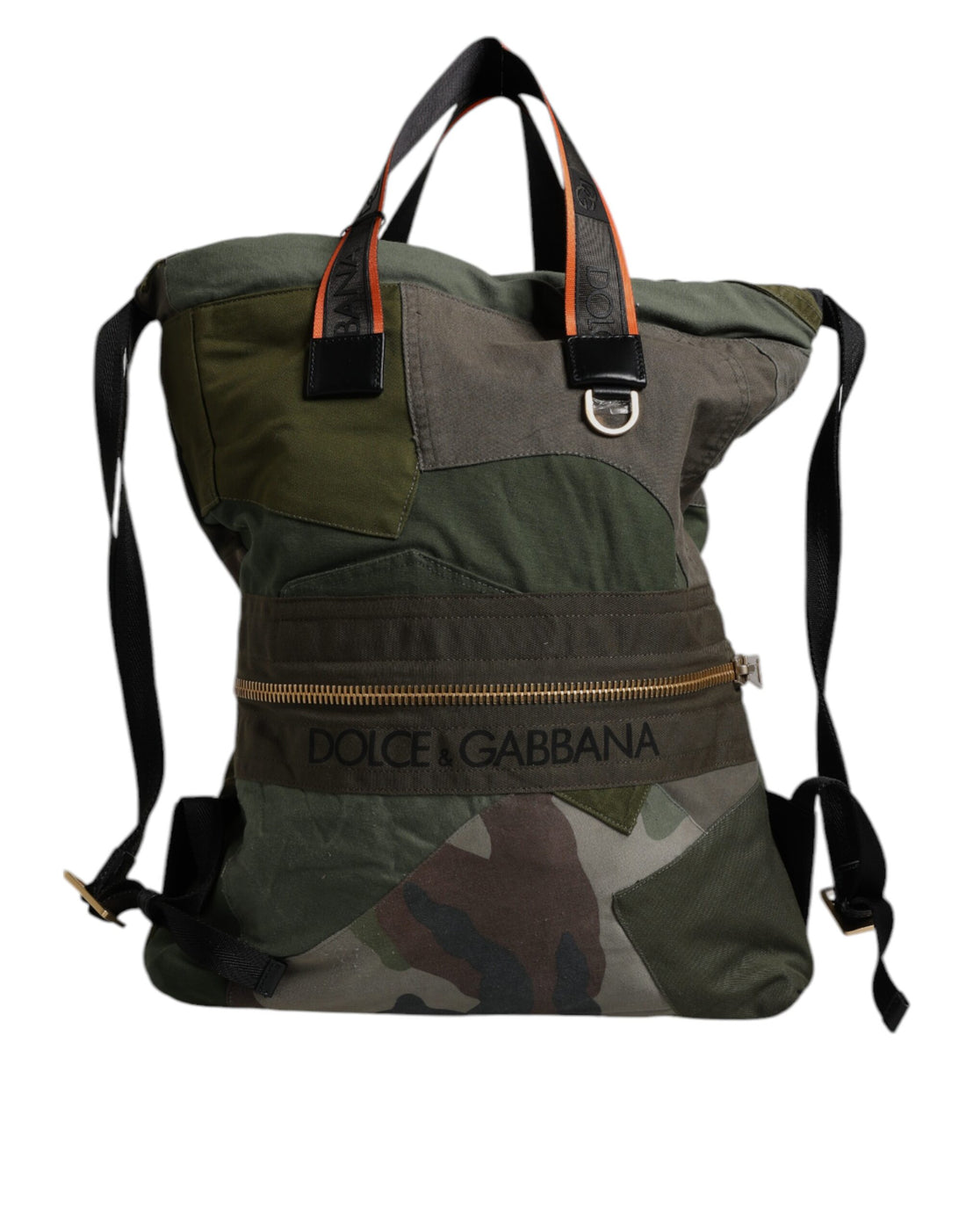 Dolce &amp;amp; Gabbana Militärgrön Patchwork Ryggsäck