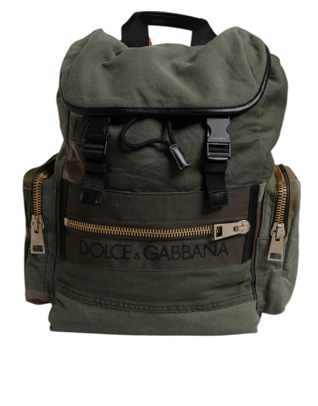 Dolce &amp;amp; Gabbana Militärgrön Patchwork Reseryggsäck