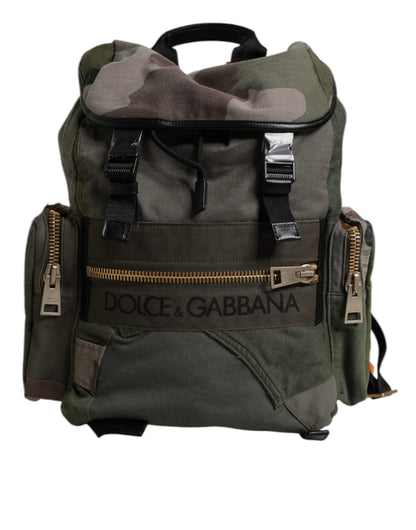 Dolce &amp;amp; Gabbana Militärgrön Patchwork Reseryggsäck