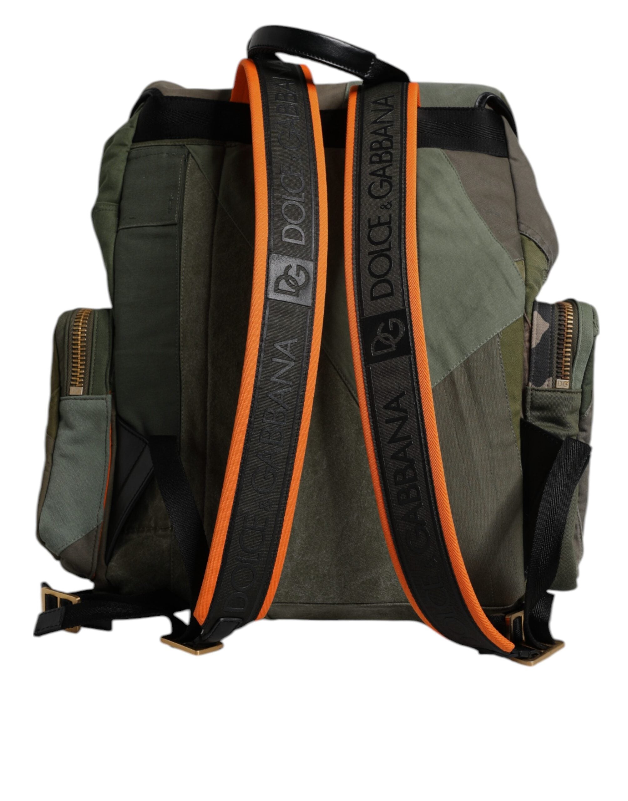 Dolce &amp;amp; Gabbana Militärgrön Patchwork Reseryggsäck