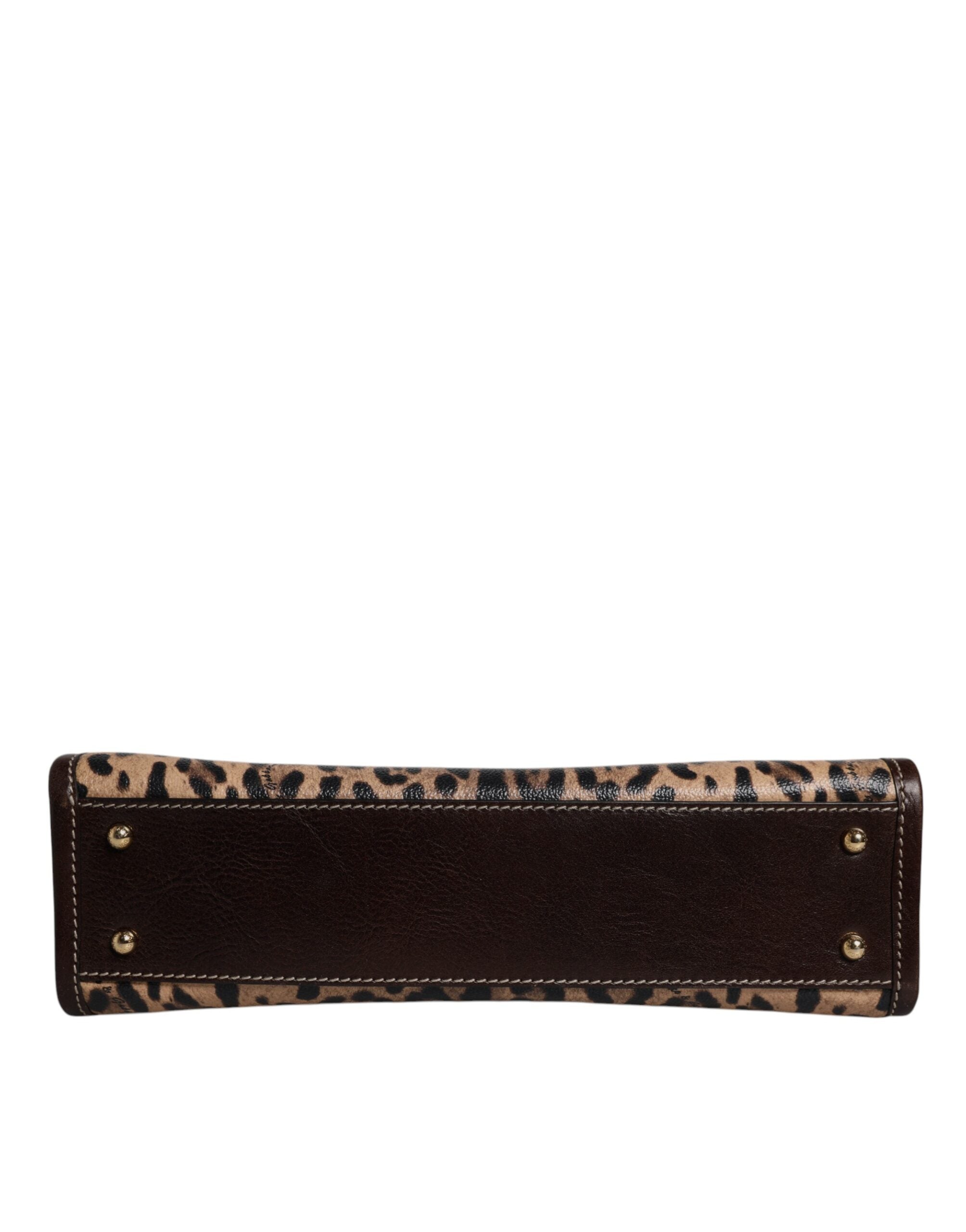 Dolce &amp;amp; Gabbana Brun Leopard Läderväska med Axelrem