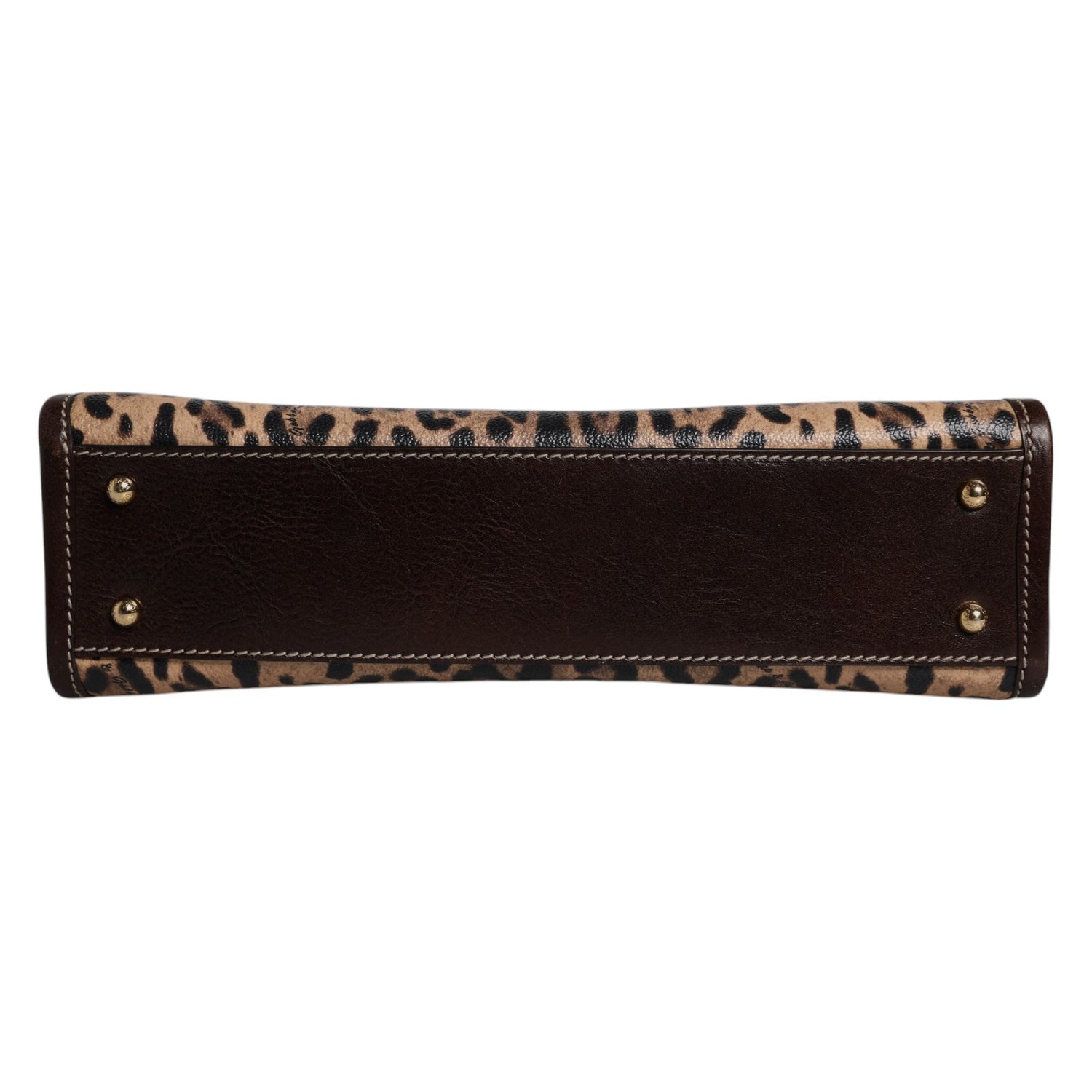 Dolce &amp;amp; Gabbana Brun Leopard Läderväska med Axelrem