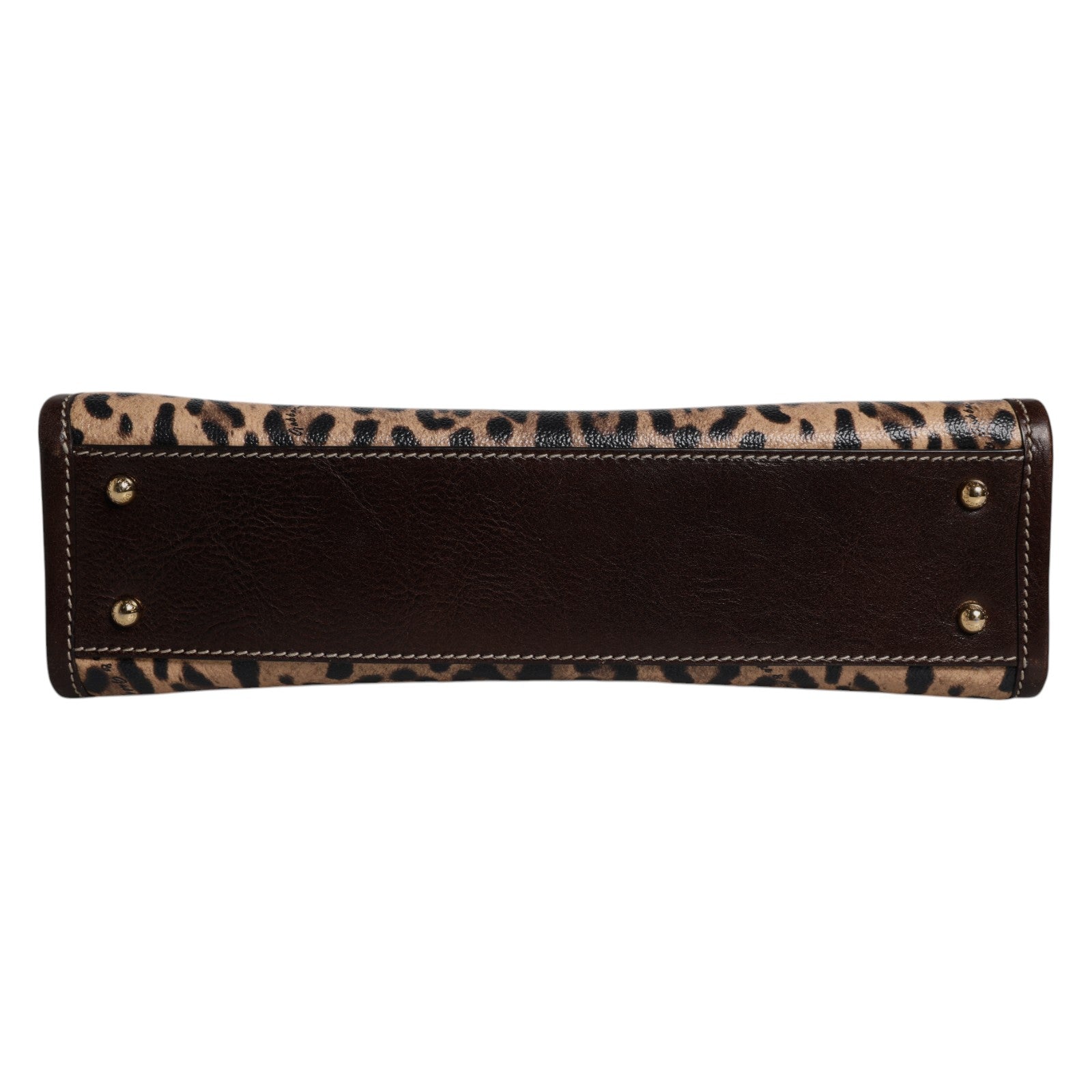 Dolce &amp;amp; Gabbana Brun Leopard Läderväska med Axelrem
