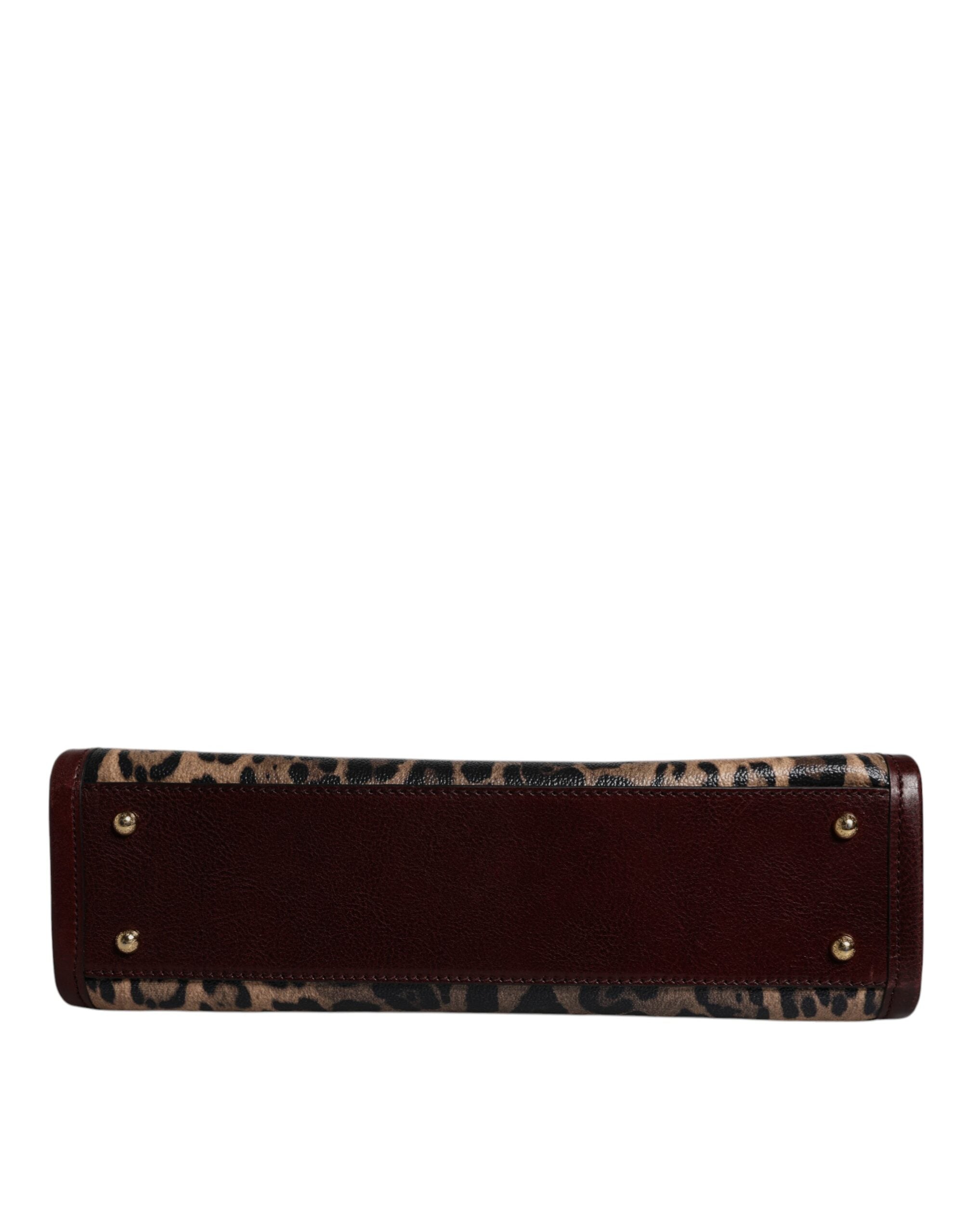 Dolce &amp;amp; Gabbana Brun Leopard Läderväska med Axelrem