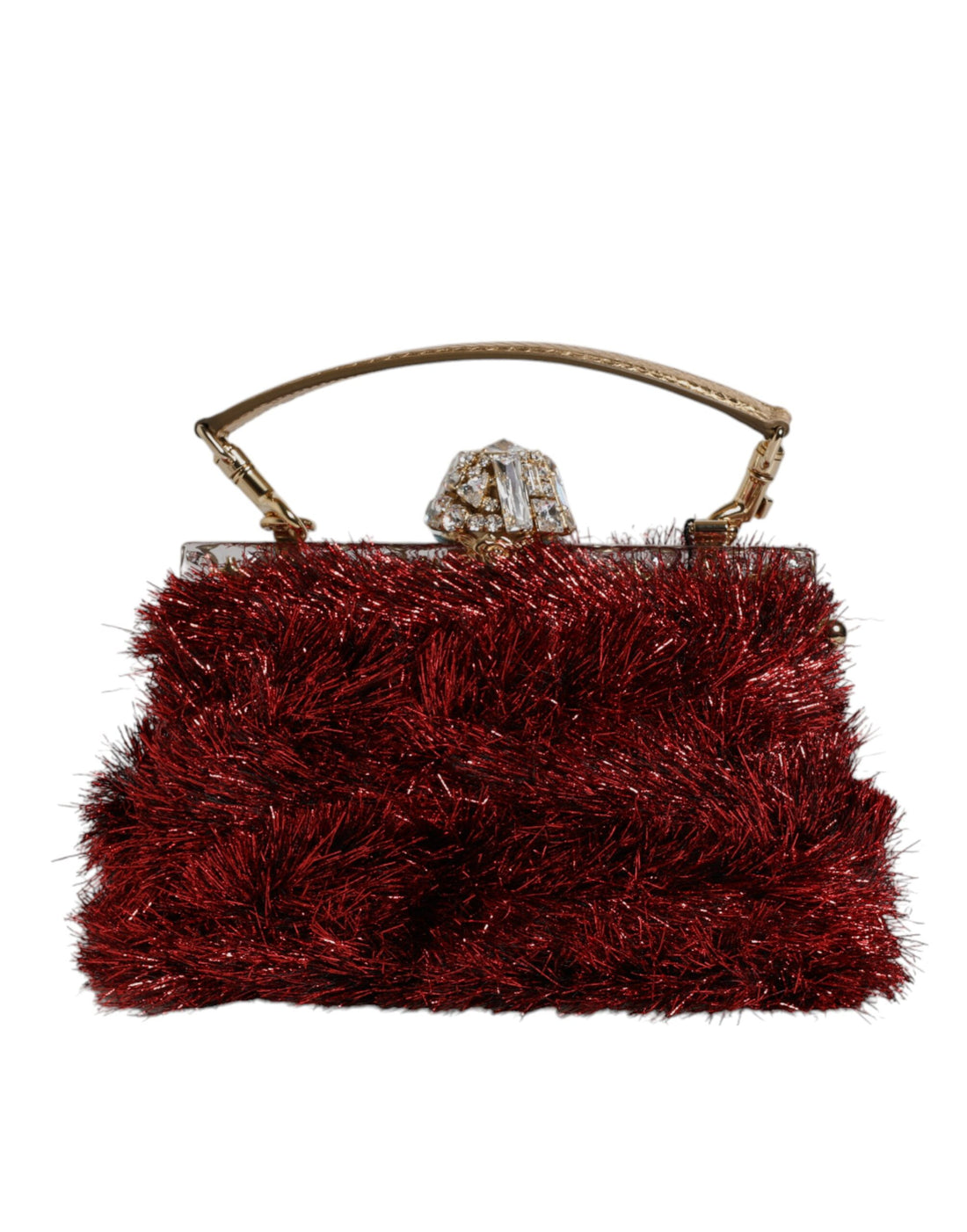 Dolce &amp;amp; Gabbana Rödguldkedja VANDA Glitterkristaller Aftonkuvertväska