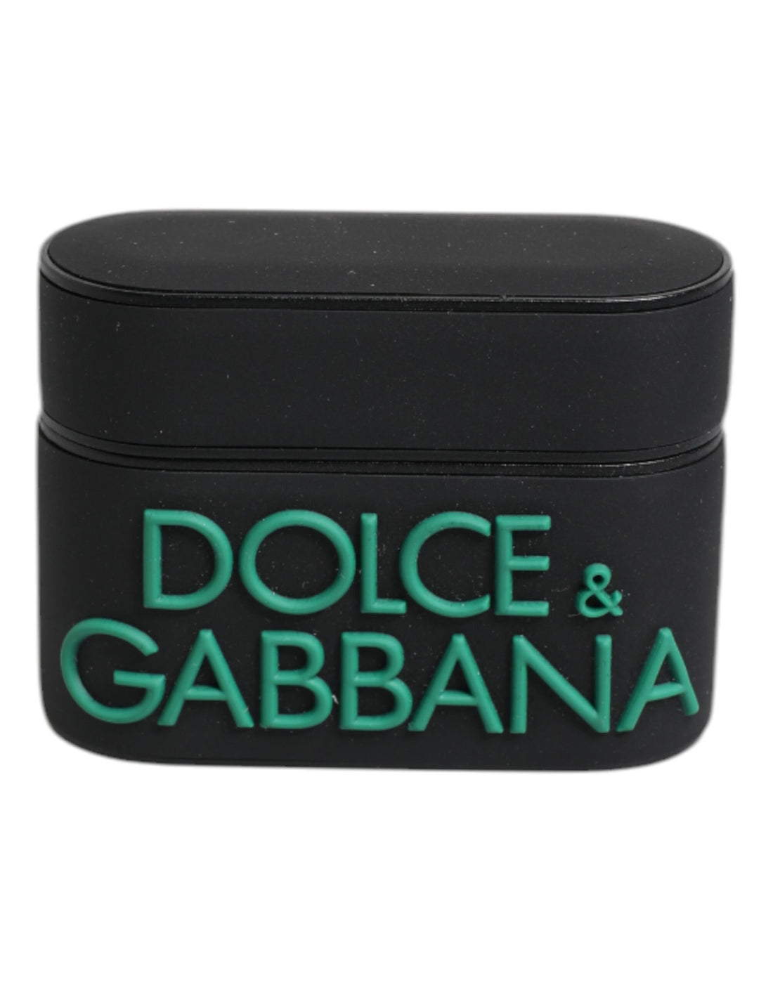 Dolce &amp;amp; Gabbana Svart Orange Silikonfodral med Präglad Logotyp till Airpods