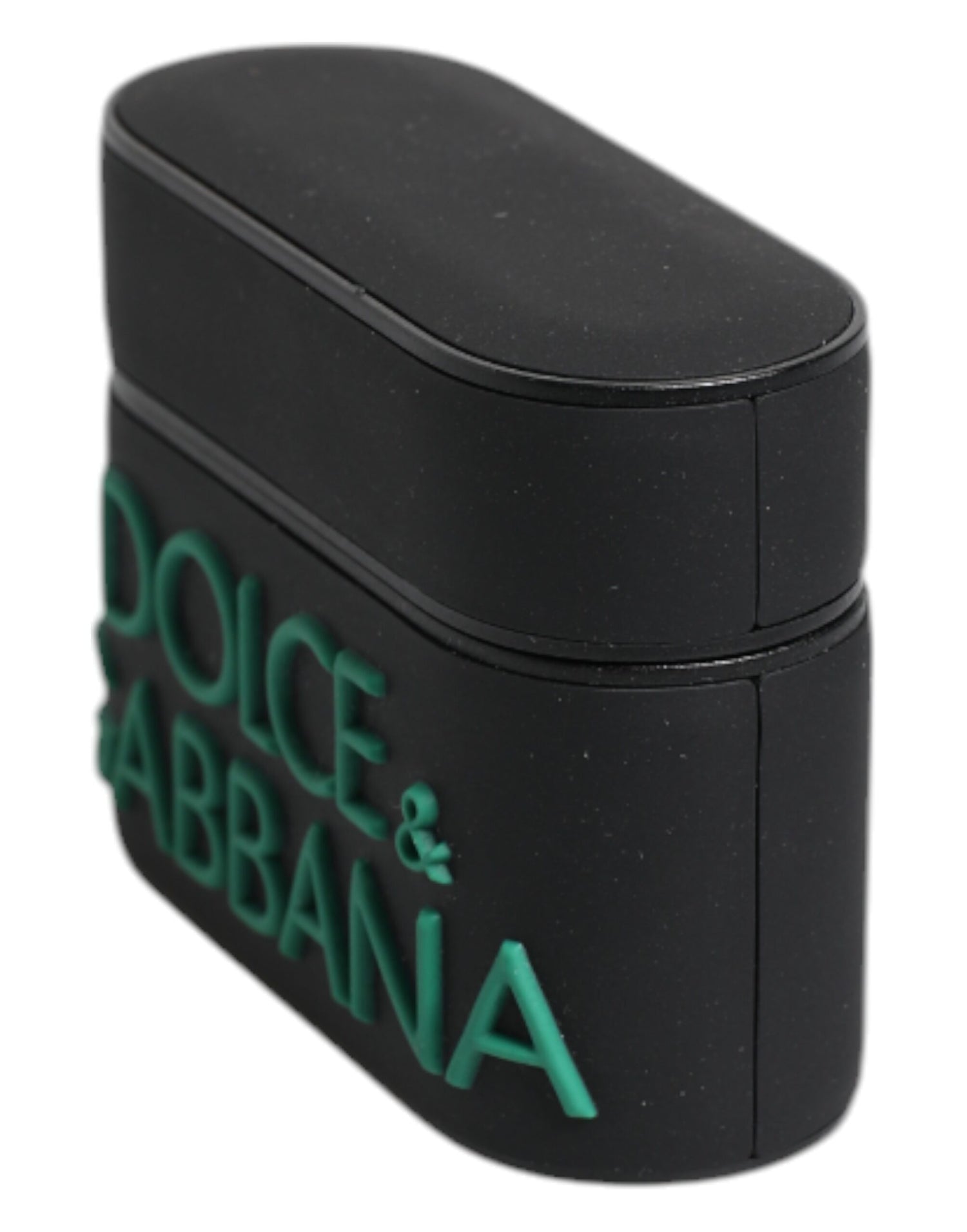 Dolce &amp;amp; Gabbana Svart Orange Silikonfodral med Präglad Logotyp till Airpods