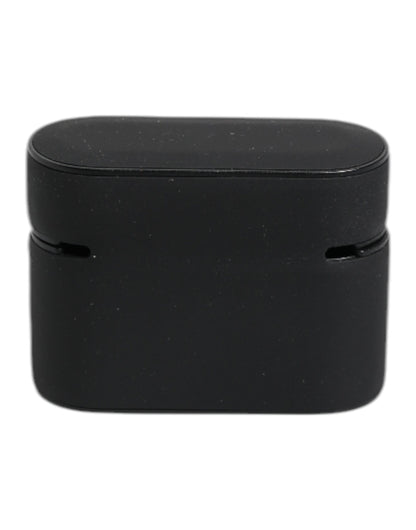 Dolce &amp;amp; Gabbana Svart Gult Silikonfodral med Präglad Logotyp till Airpods