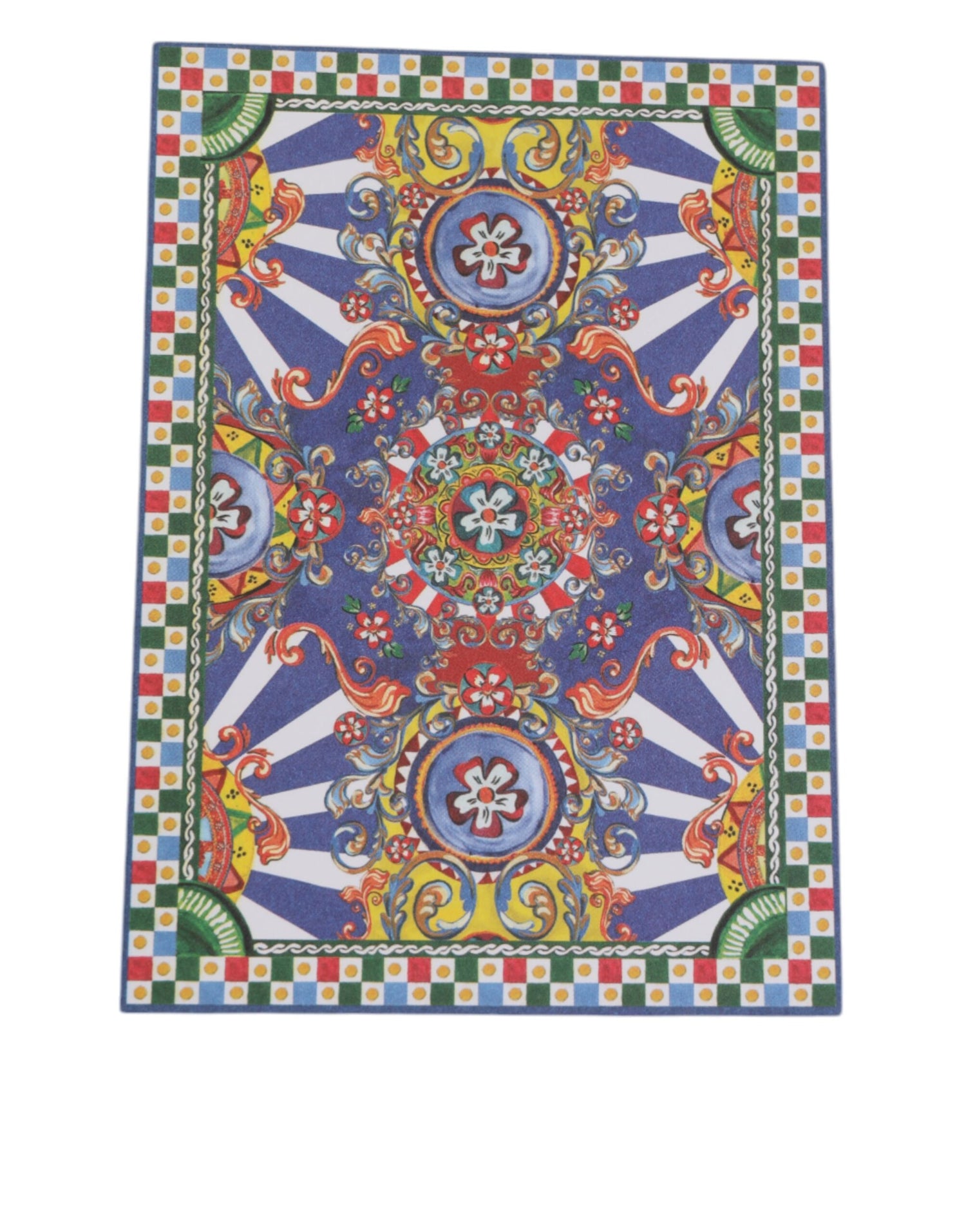Dolce &amp;amp; Gabbana Multicolor Carretto Siciliano kuvert vykortshållare