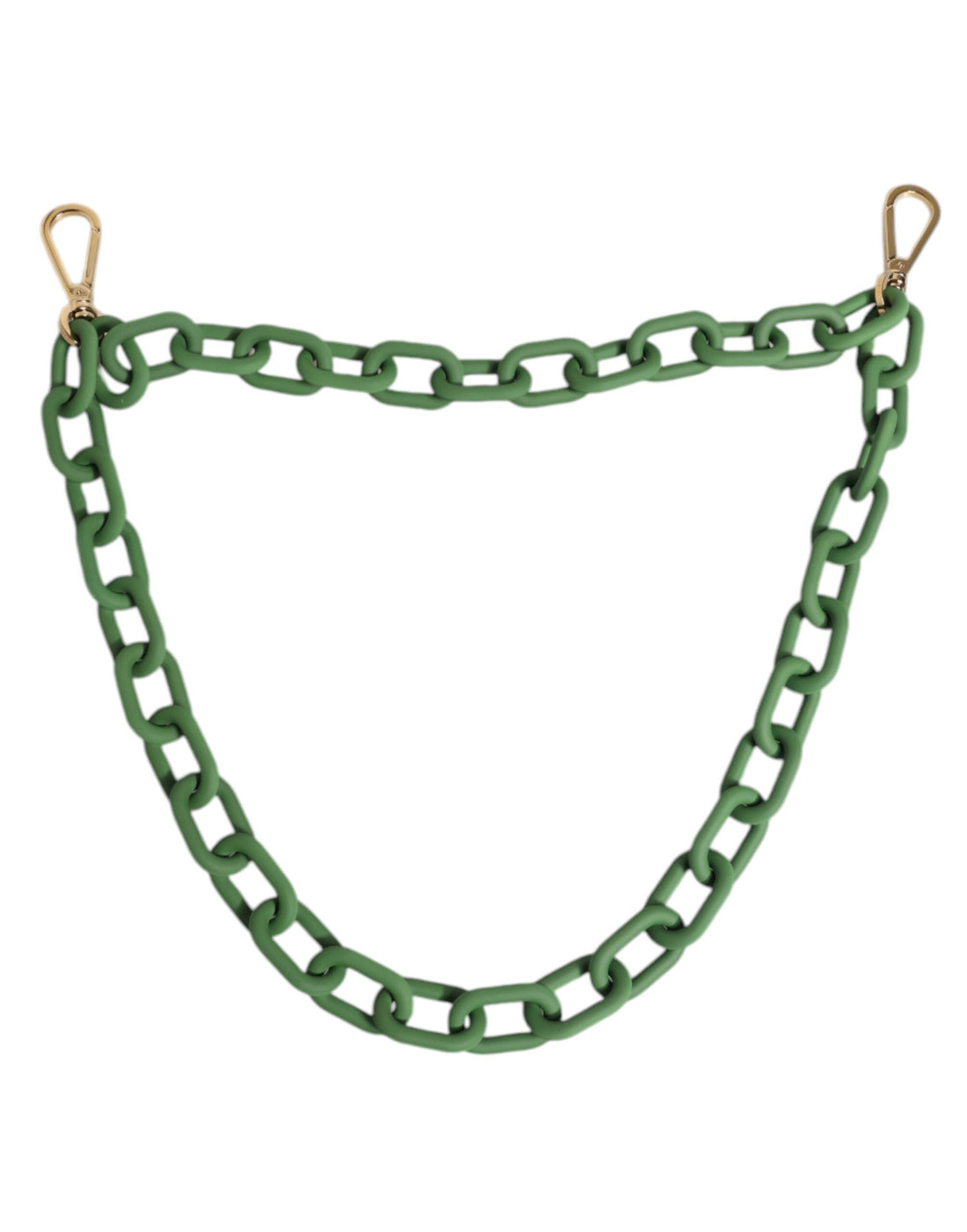 Dolce &amp;amp; Gabbana Grön Plexy Akryl Chunky Guldfärgad Plånbokskedja