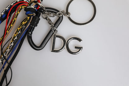 Dolce &amp;amp; Gabbana Flerfärgad Flätad Repväska med Logotyp Axelrem