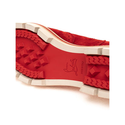 Christian Louboutin Röda Mocka Läder Oxfords Och Derby