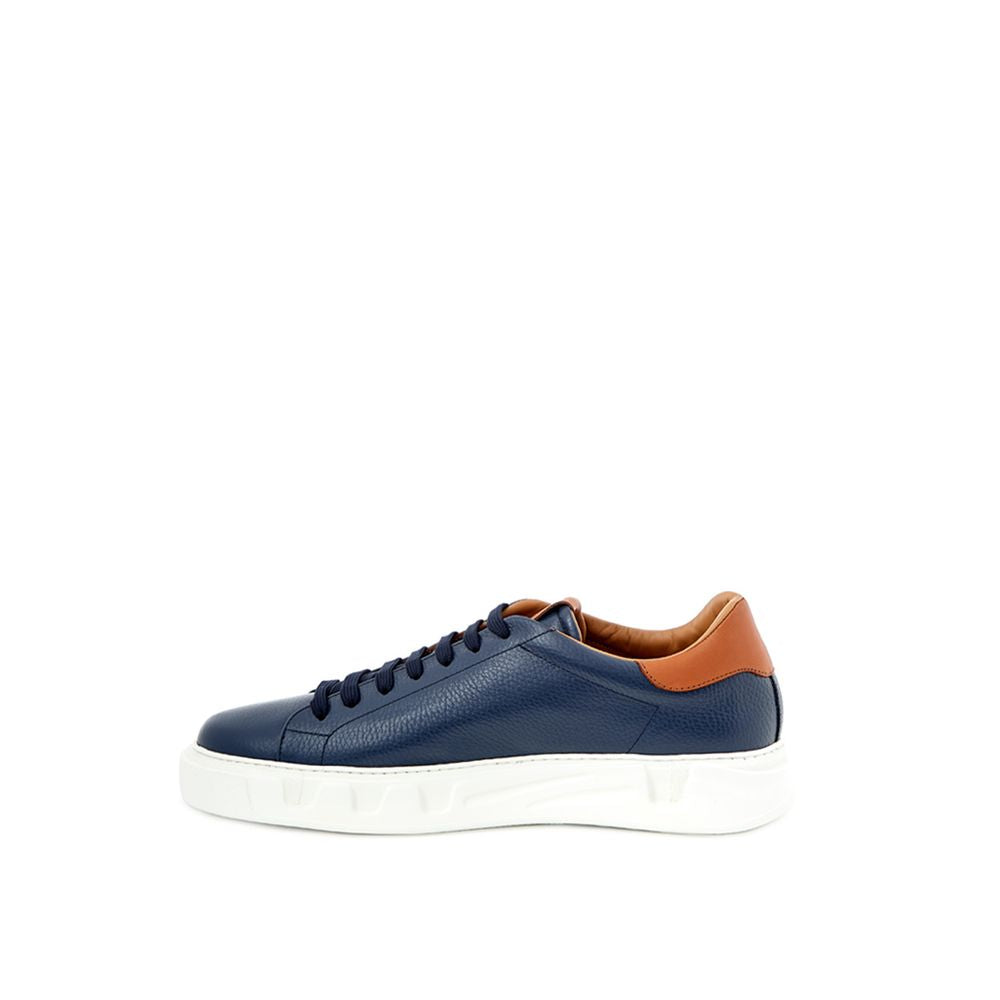 Roberto Cavalli Blå Lädersneaker