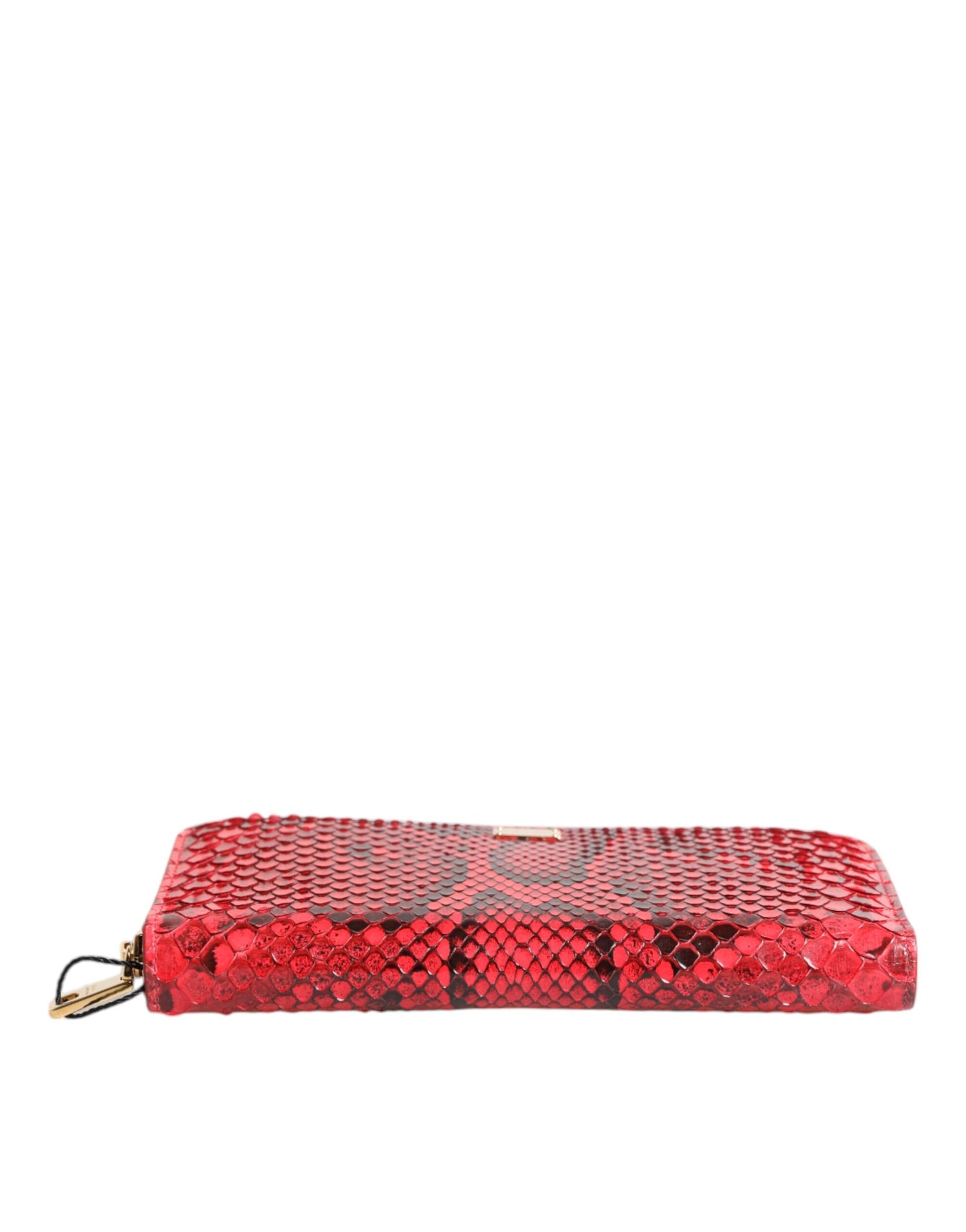 Dolce &amp;amp; Gabbana Röd Exotisk Läderväska med Dragkedja och Continental Clutch