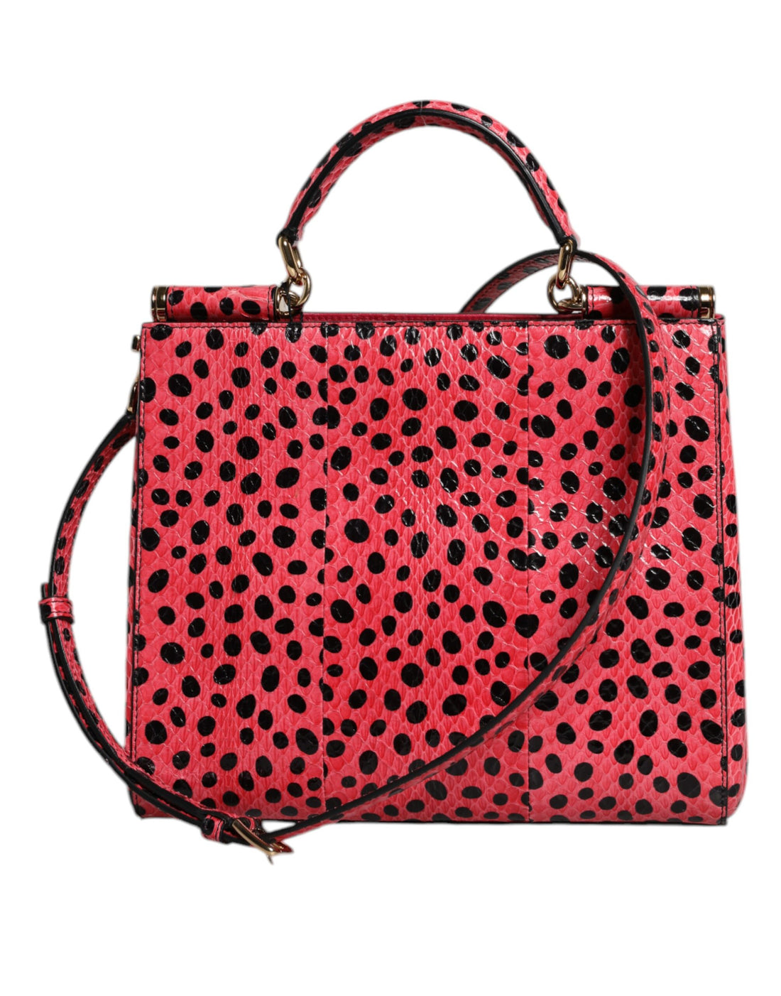 Dolce &amp;amp; Gabbana Rosa Exotisk Läderväska med Topphandtag