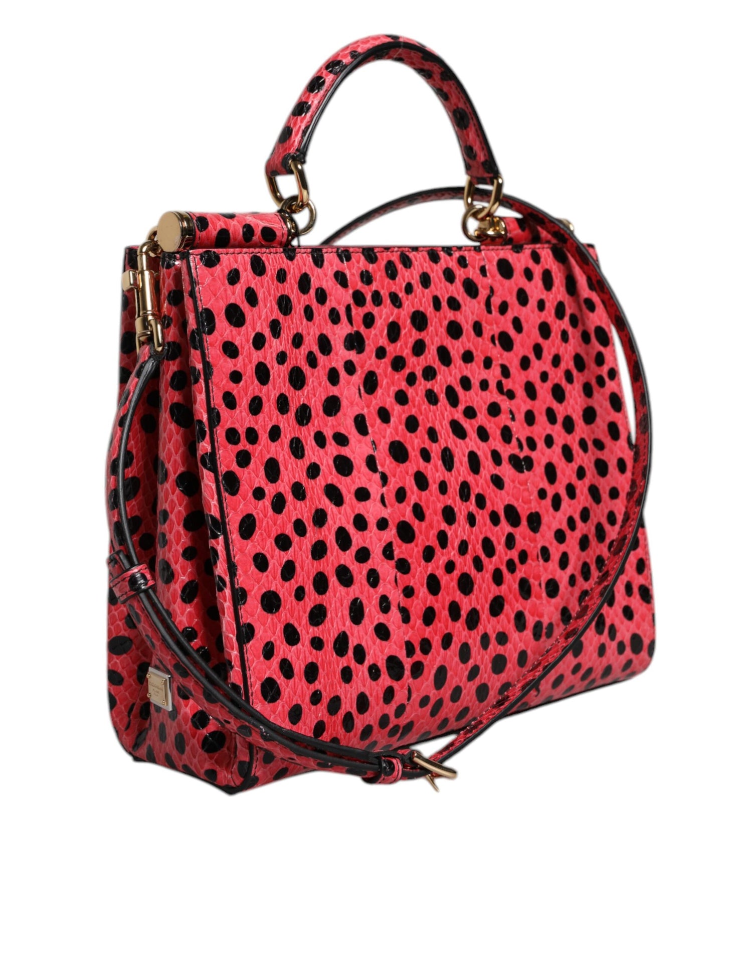 Dolce &amp;amp; Gabbana Rosa Exotisk Läderväska med Topphandtag