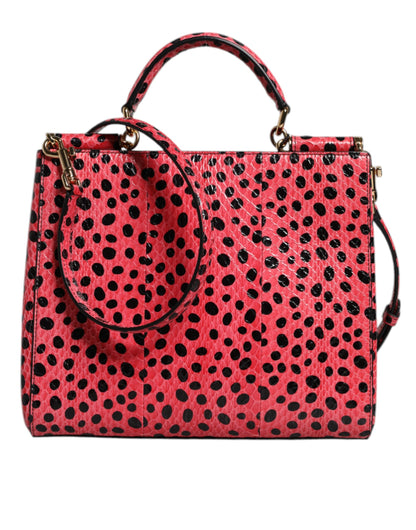 Dolce &amp;amp; Gabbana Rosa Exotisk Läderväska med Topphandtag