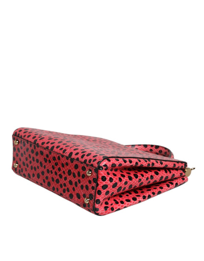 Dolce &amp;amp; Gabbana Rosa Exotisk Läderväska med Topphandtag