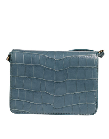 Dolce &amp;amp; Gabbana Grön Exotisk Läder DG Plaque Axelremsväska Mini