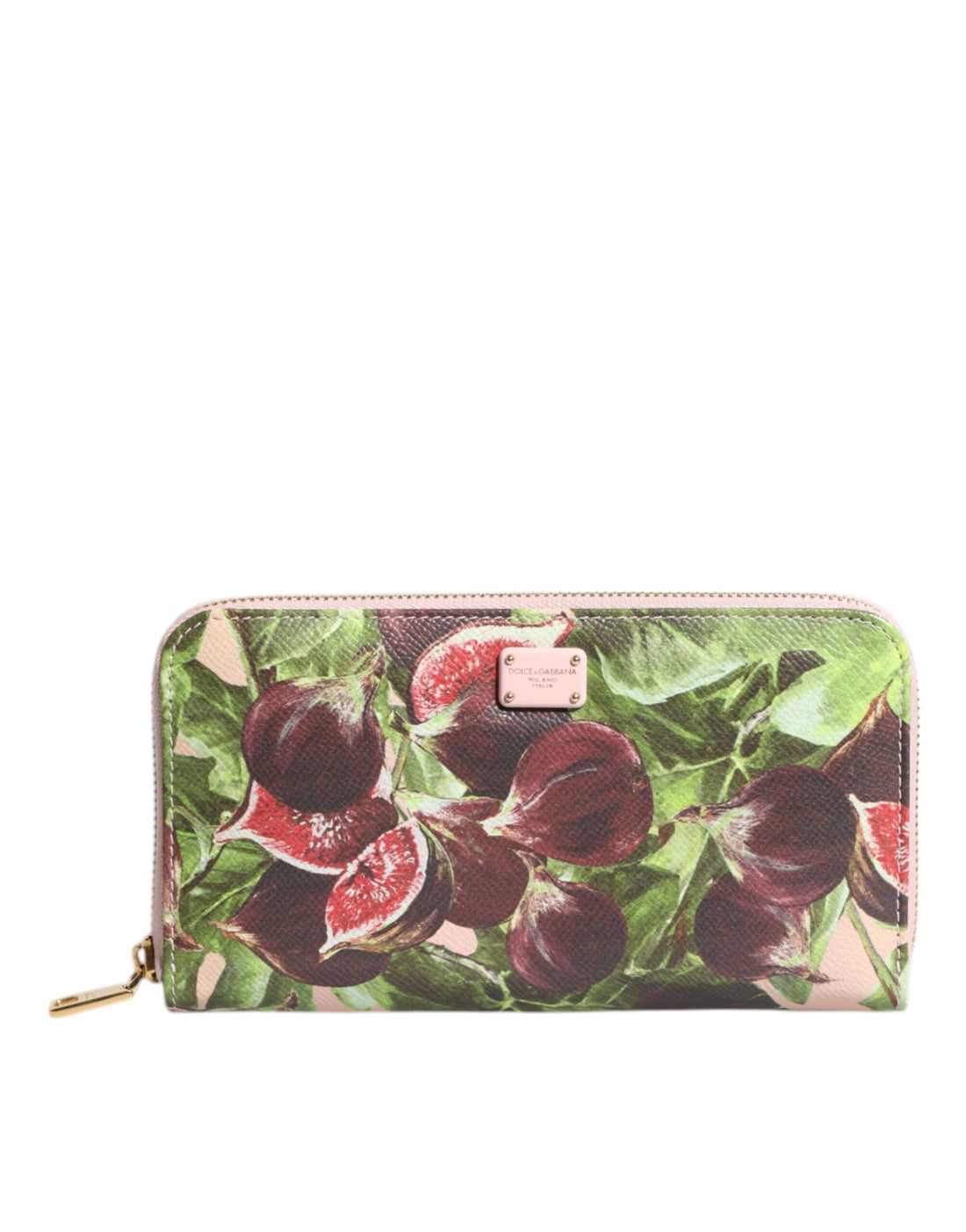 Dolce &amp;amp; Gabbana Flerfärgad Fig Fruit Dauphine Läderplånbok med Dragkedja Runt Continental