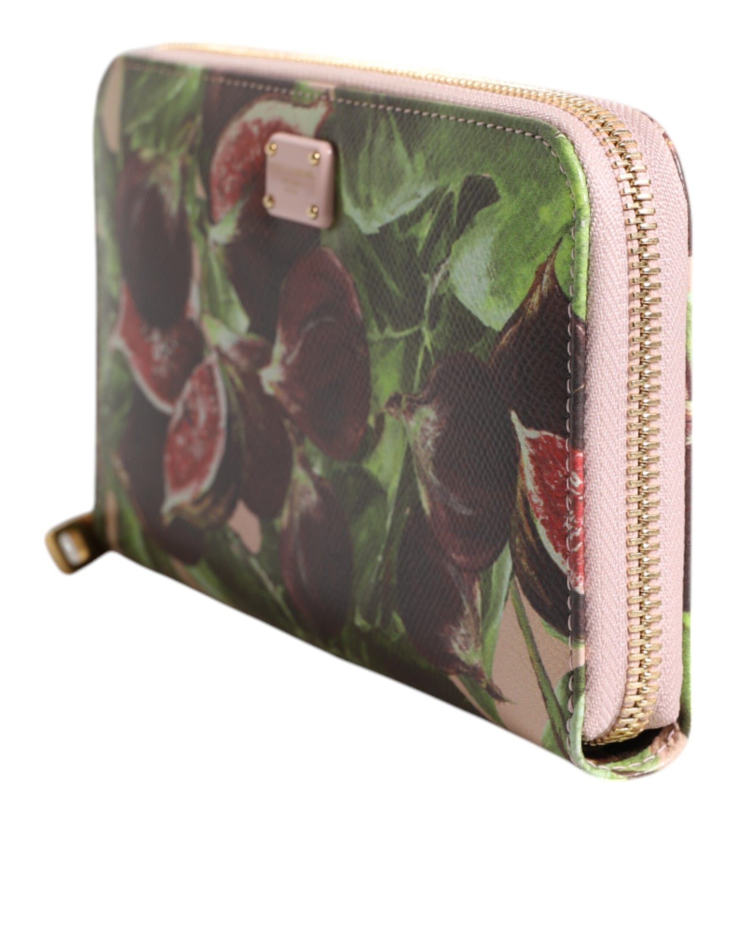 Dolce &amp;amp; Gabbana Flerfärgad Fig Fruit Dauphine Läderplånbok med Dragkedja Runt Continental