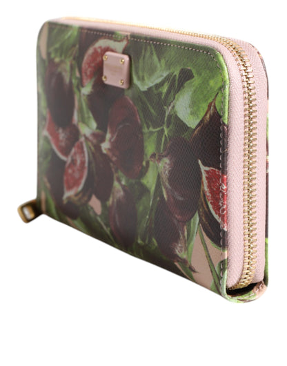 Dolce &amp;amp; Gabbana Flerfärgad Fig Fruit Dauphine Läderplånbok med Dragkedja Runt Continental