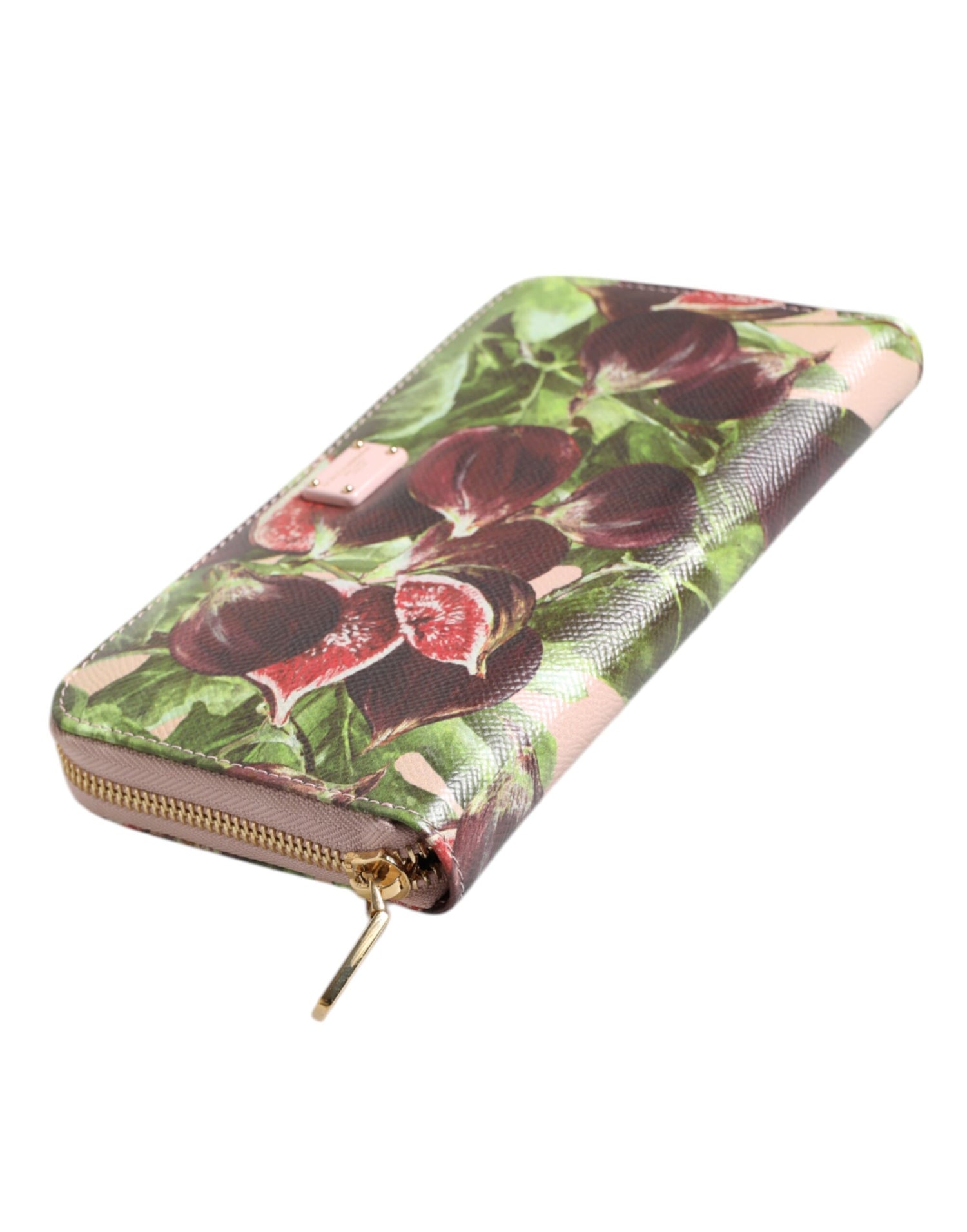 Dolce &amp;amp; Gabbana Flerfärgad Fig Fruit Dauphine Läderplånbok med Dragkedja Runt Continental