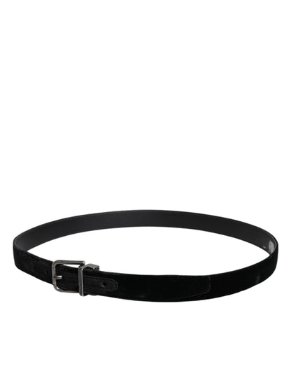 Dolce &amp;amp; Gabbana svart läderbälte med metallspänne och klassiskt spänne
