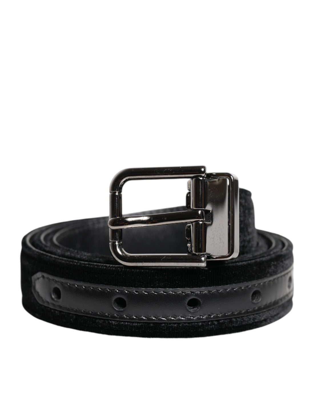 Dolce &amp;amp; Gabbana svart läderbälte med metallspänne och klassiskt spänne