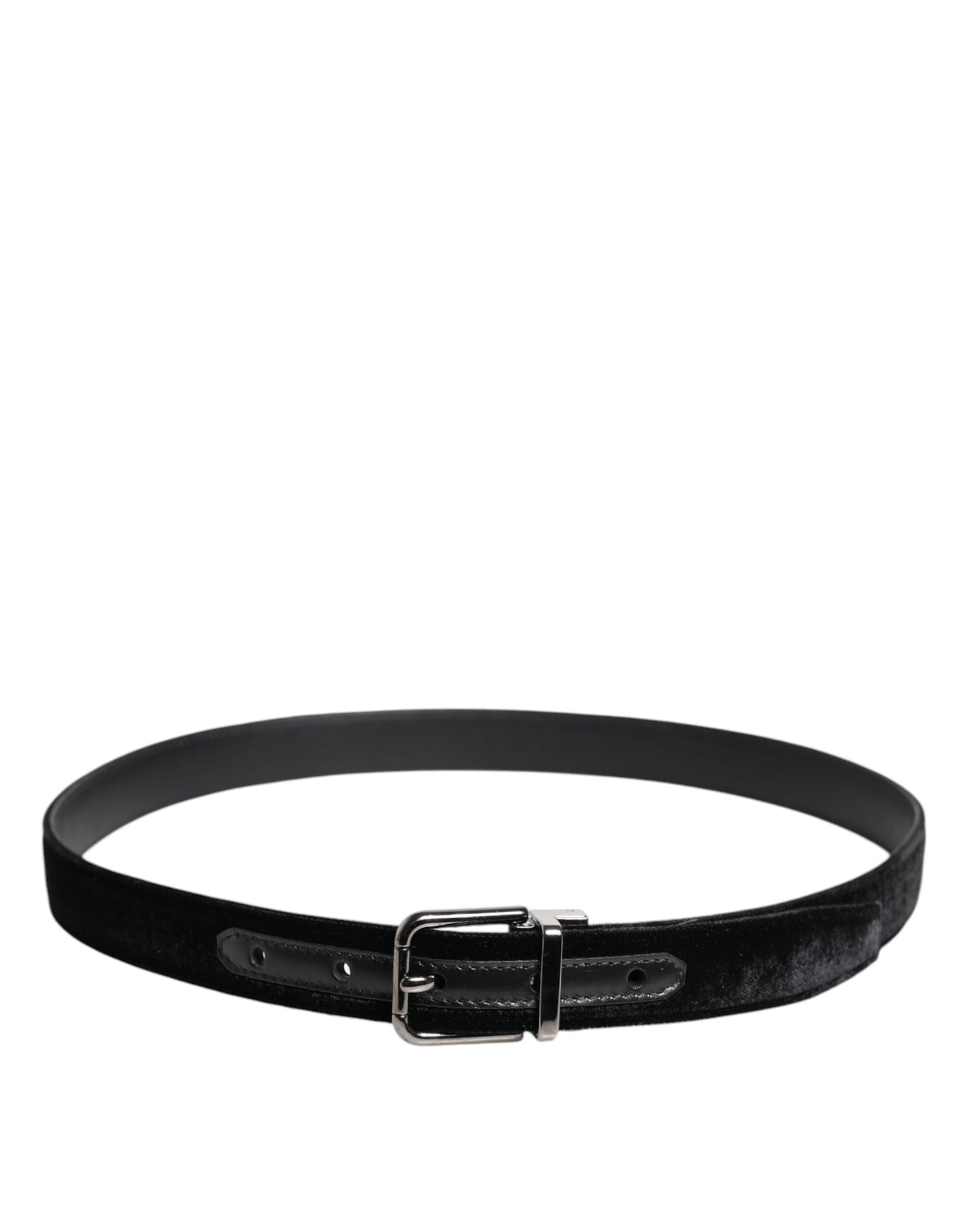 Dolce &amp;amp; Gabbana svart läderbälte med metallspänne och klassiskt spänne
